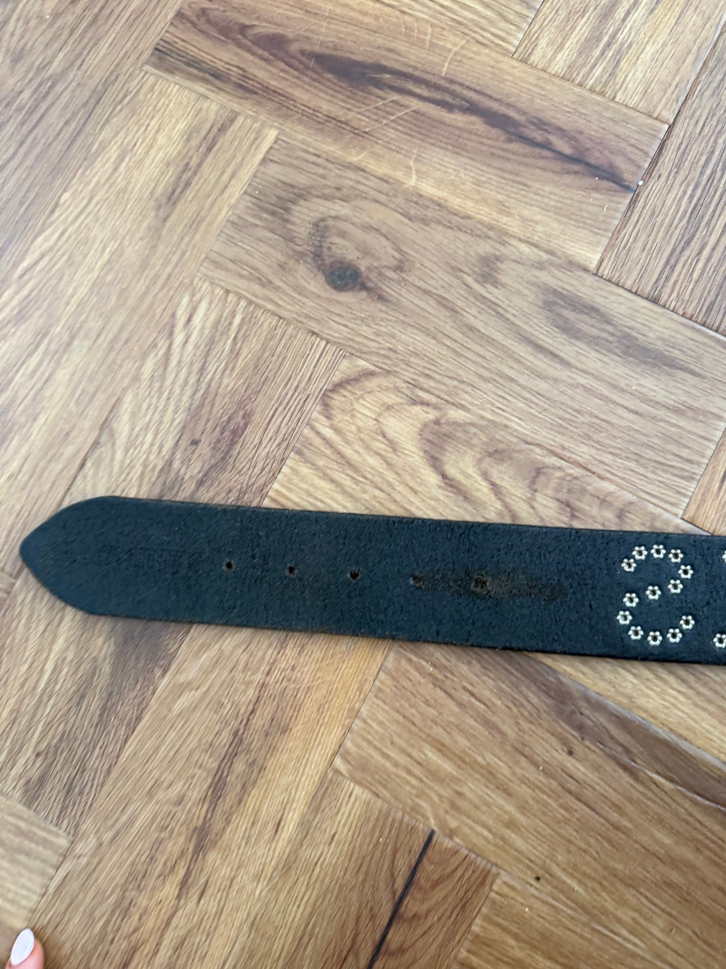 Allsaints Rocks leather Studded Belt (S)