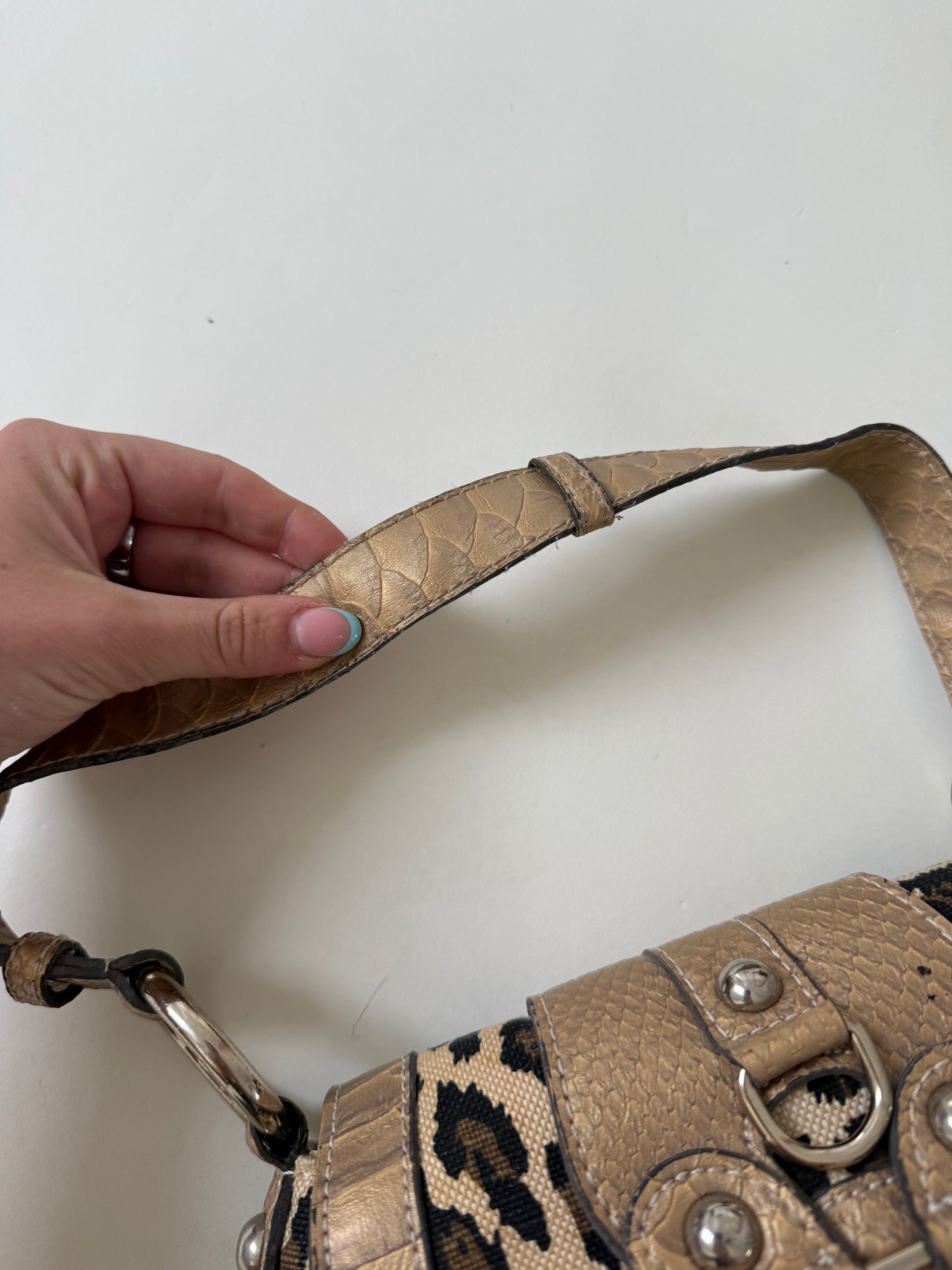 Guess Leopard Print Shoulder Bag