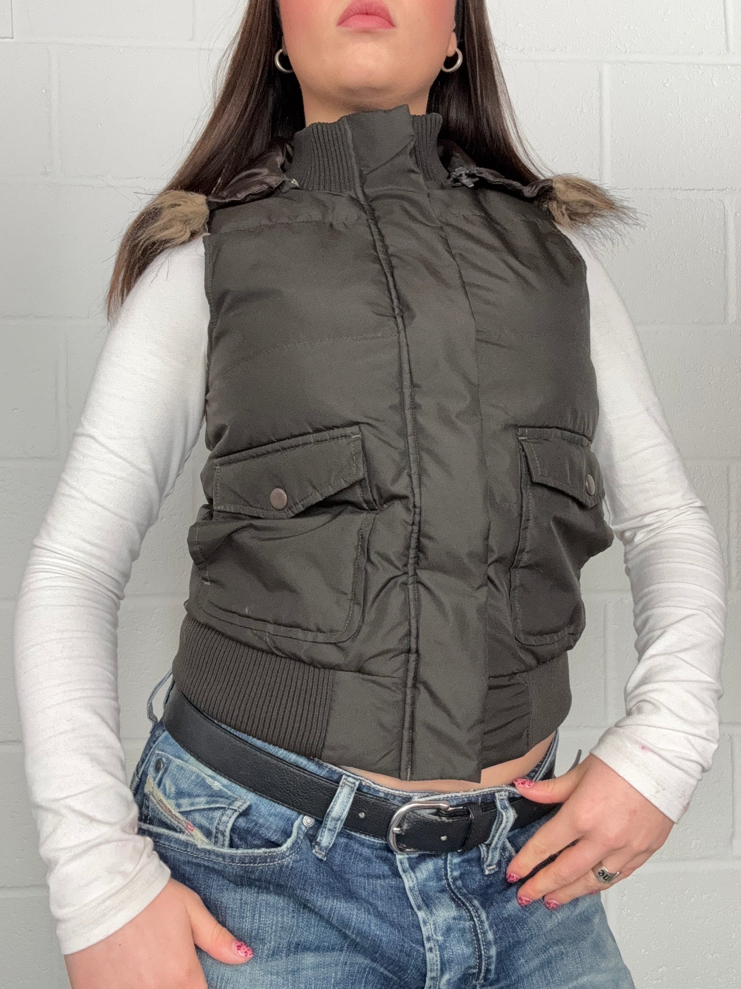 Y2K Brown Gilet (UK10)