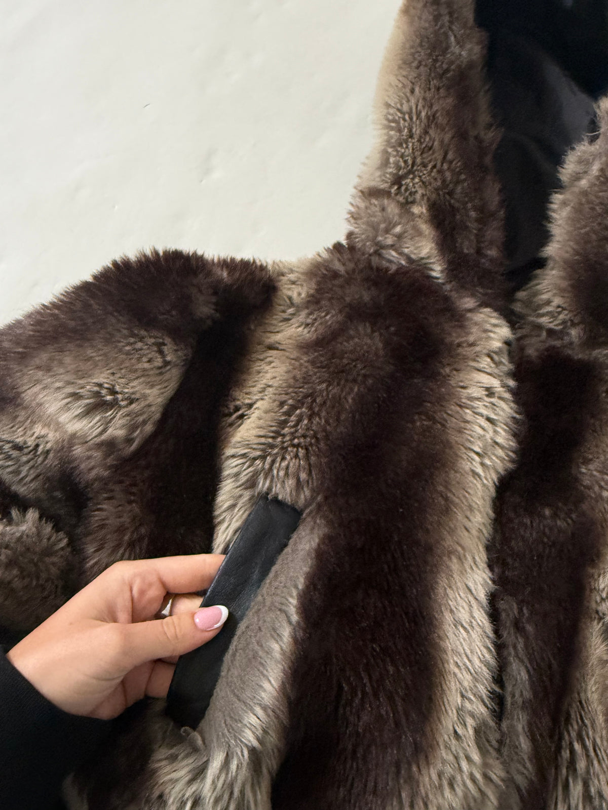 Y2K Faux Fur Bomber Jacket (L)