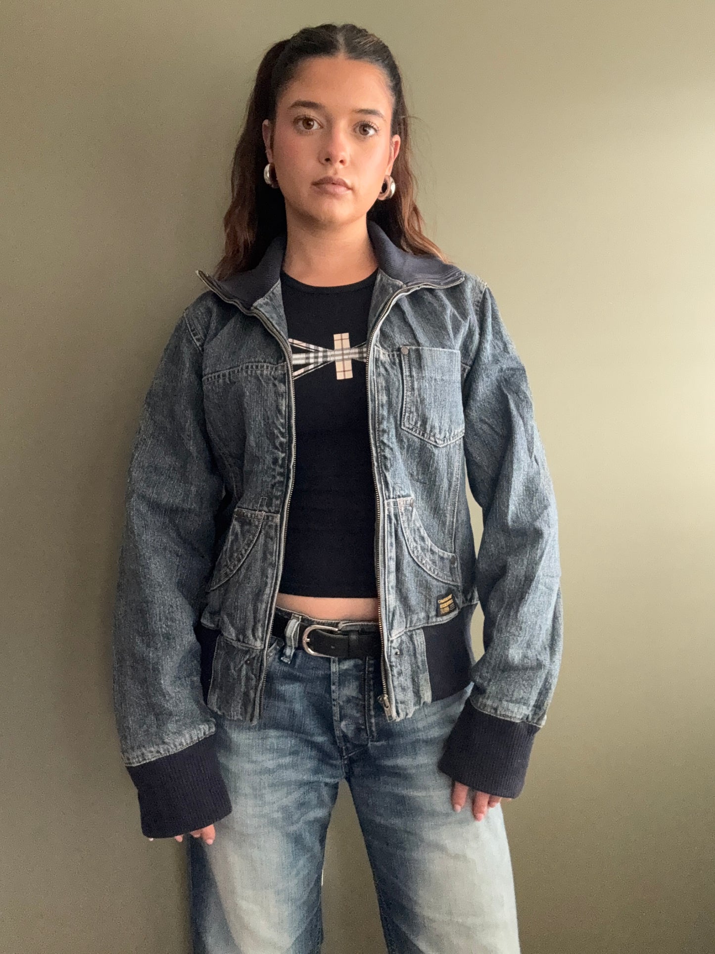 Denim Bomber Jacket (XL)