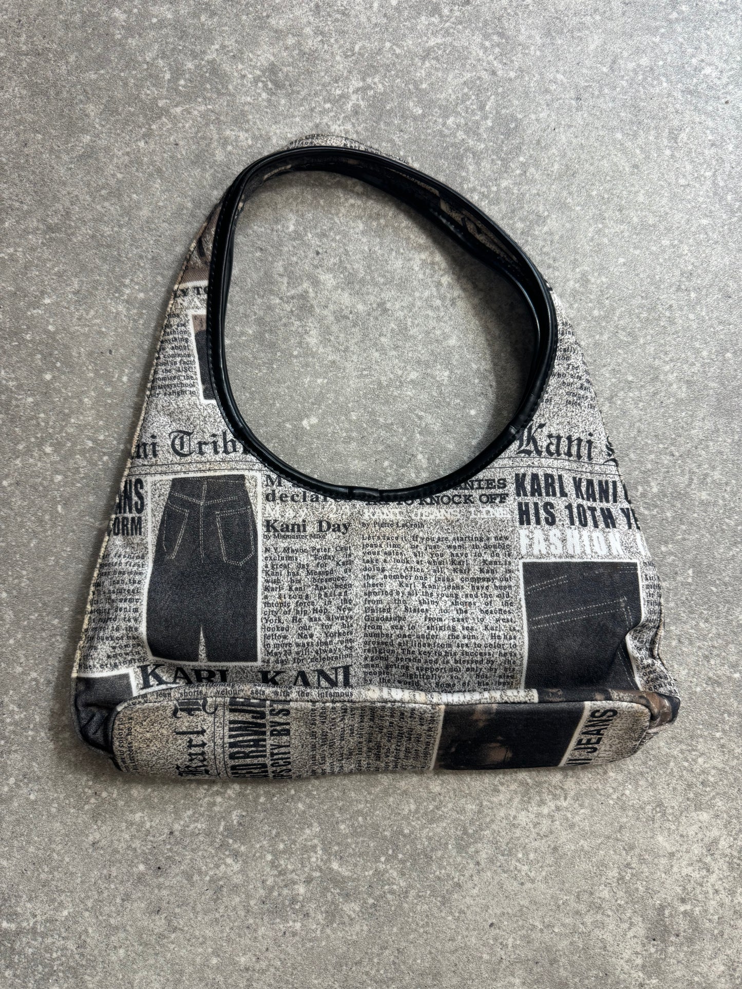 Bulaggi Newspaper Print Shoulder  Bag