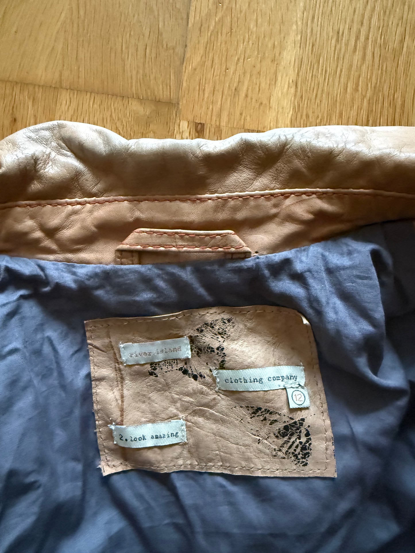 Leather Bomber Jacket (UK12)