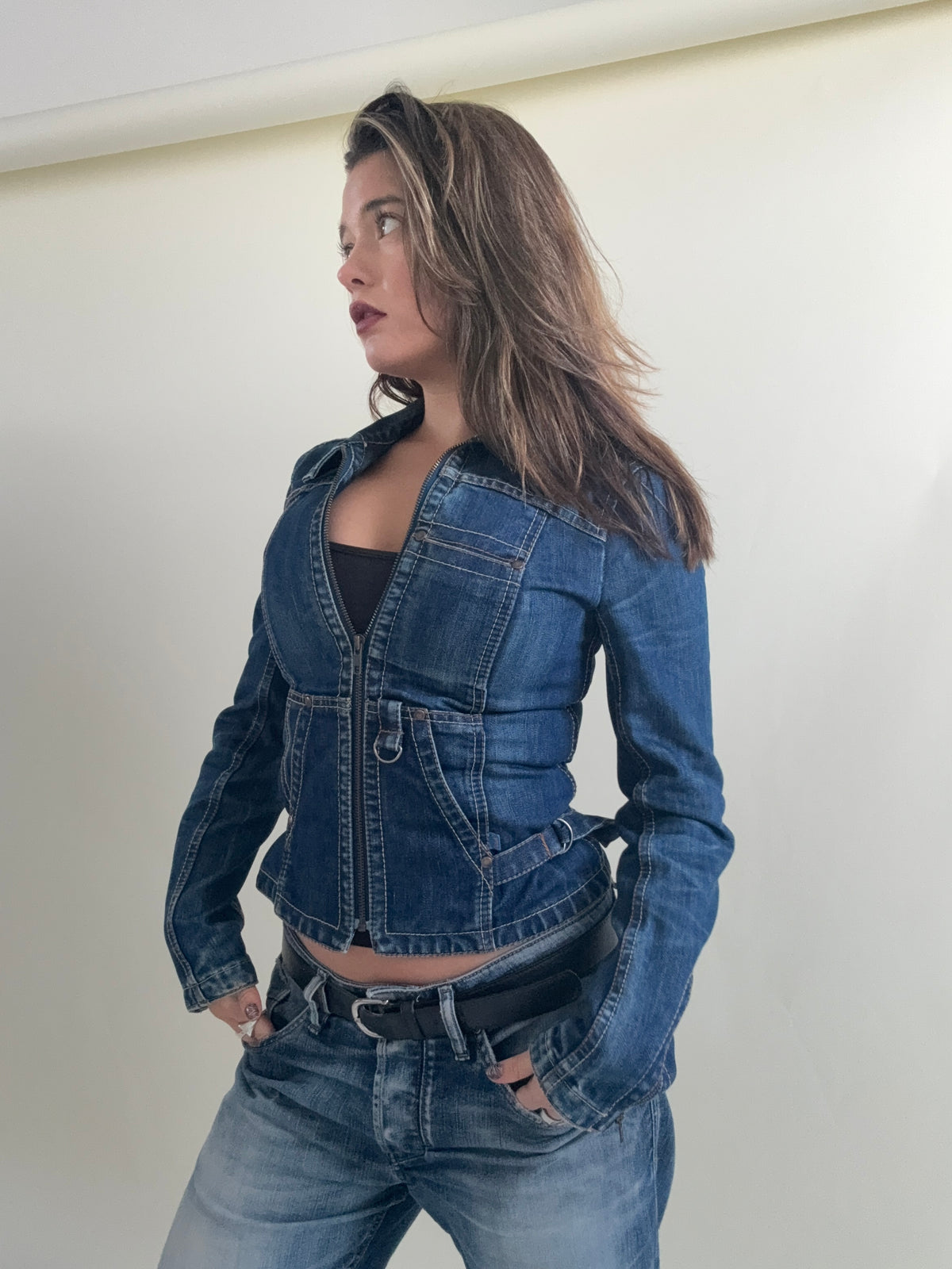 French Connection Denim Cargo Jacket (UK6)
