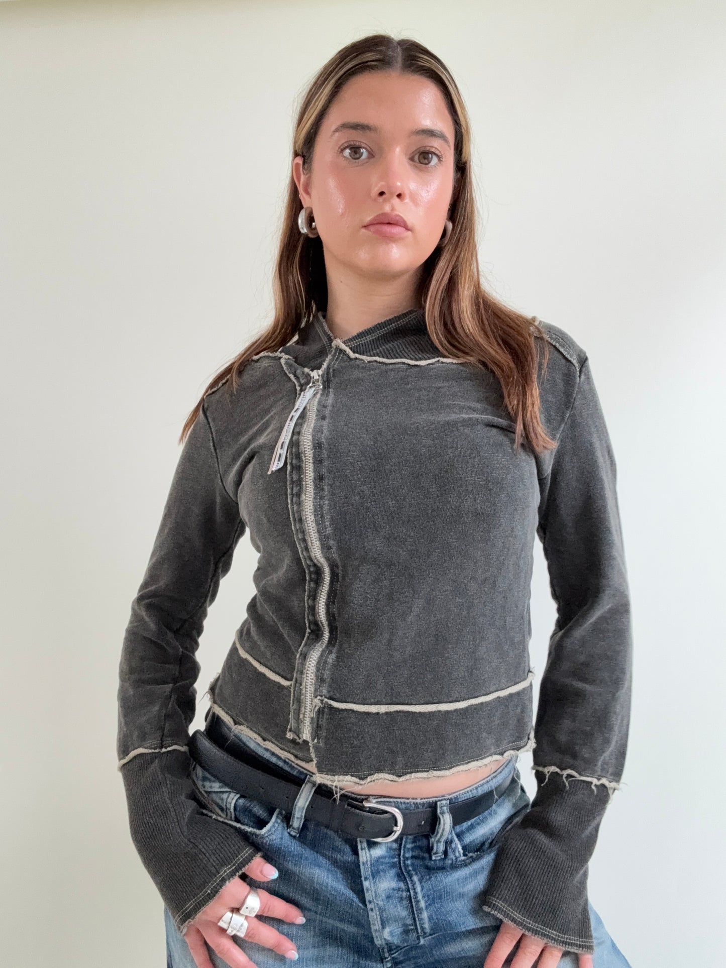 Vintage Diesel Asymmetric Zip Jumper (L)