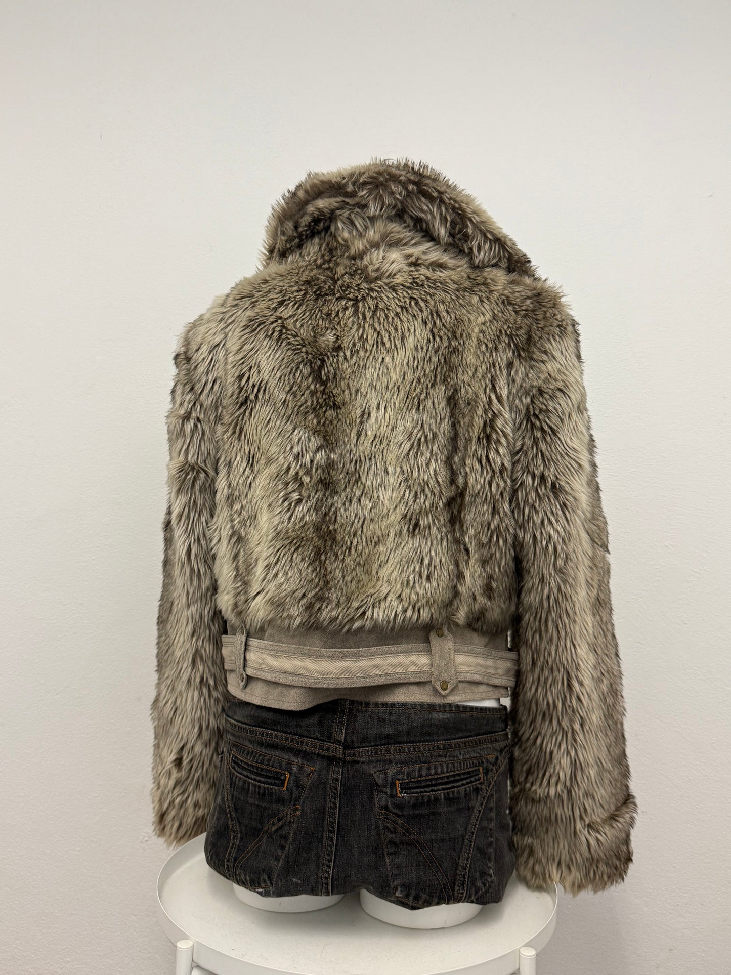 Faux Fur Bomber Jacket (UK16)
