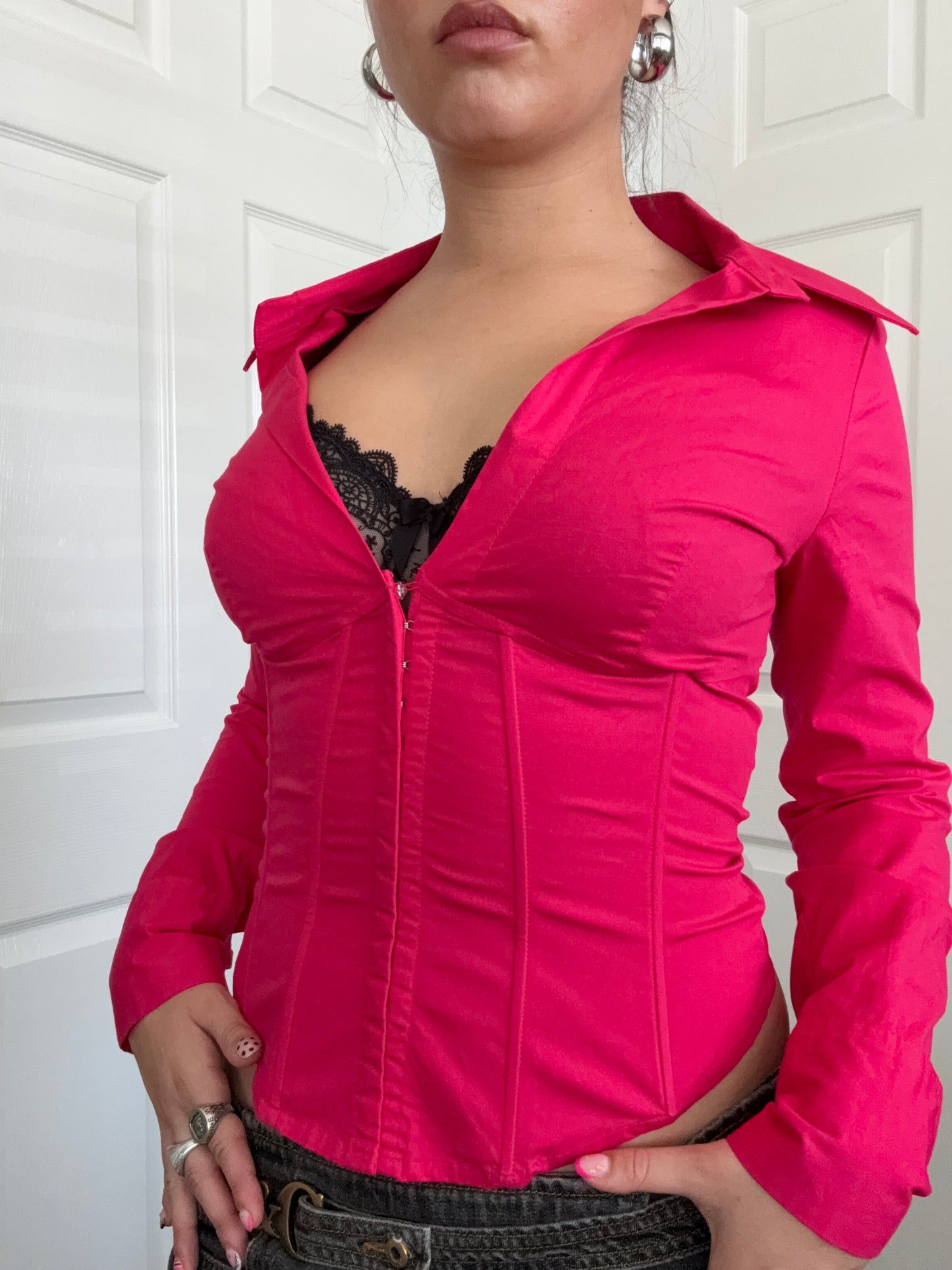 Pink Corset Shirt (UK10)
