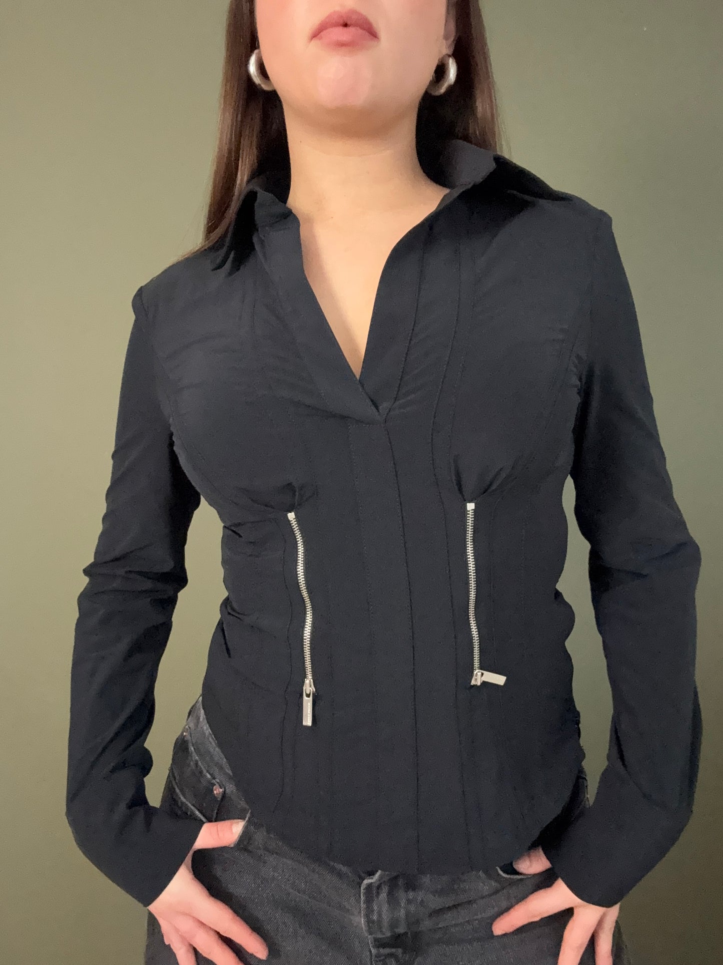 Karen Millen Zip Shirt (UK10)