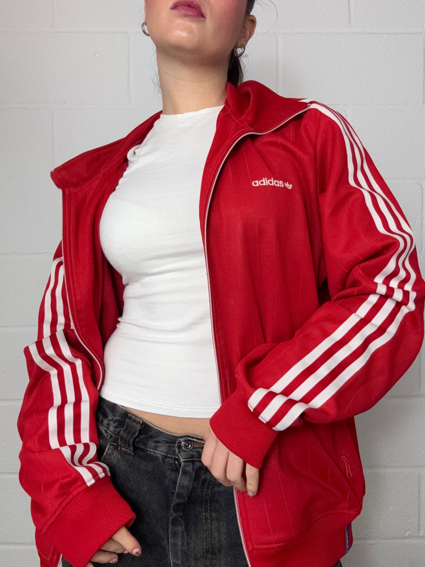 Adidas Pinstripe Tracksuit Top (L)