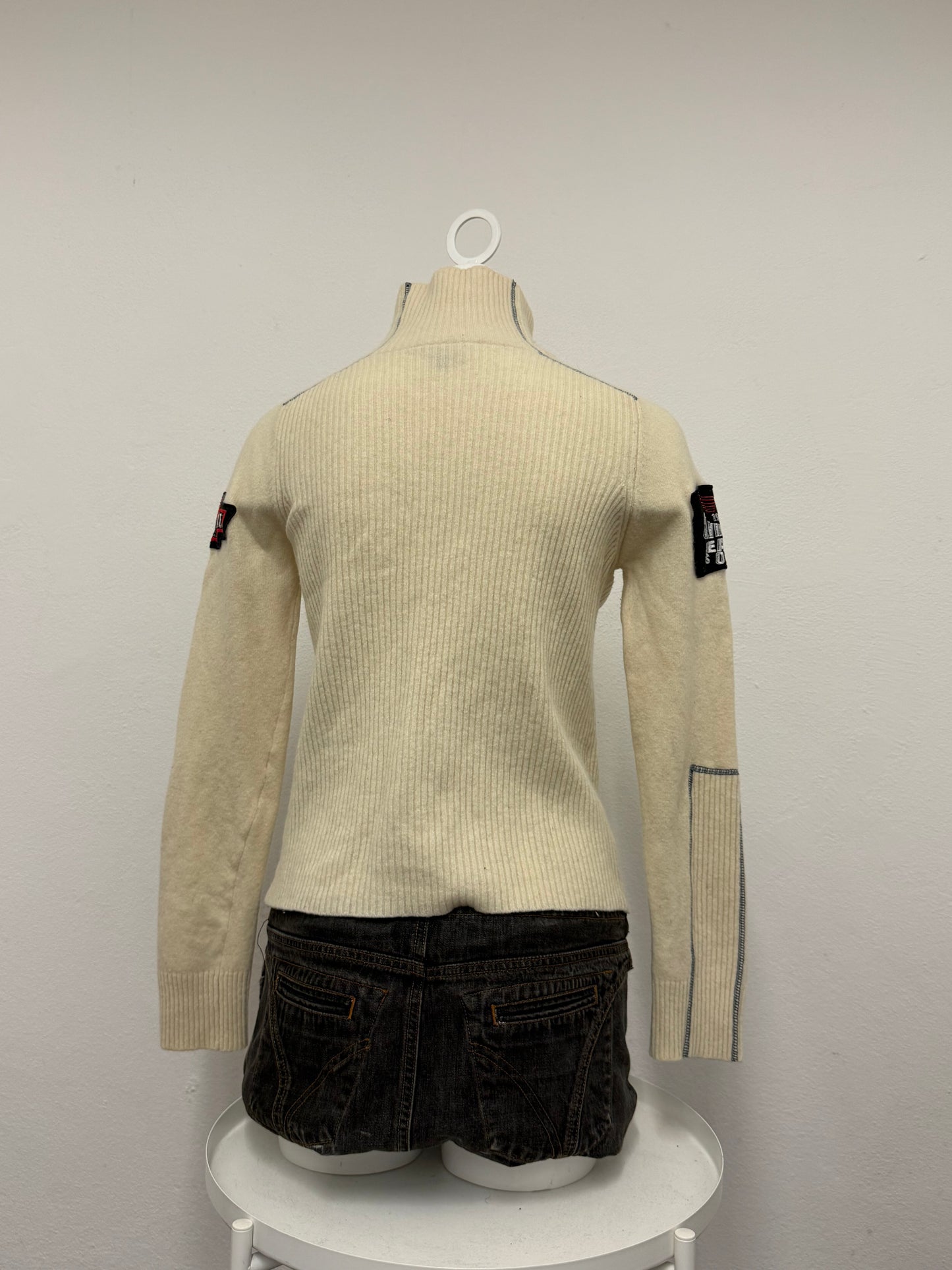 Calvin Klein Patchwork Wool Knit Jumper (XL)