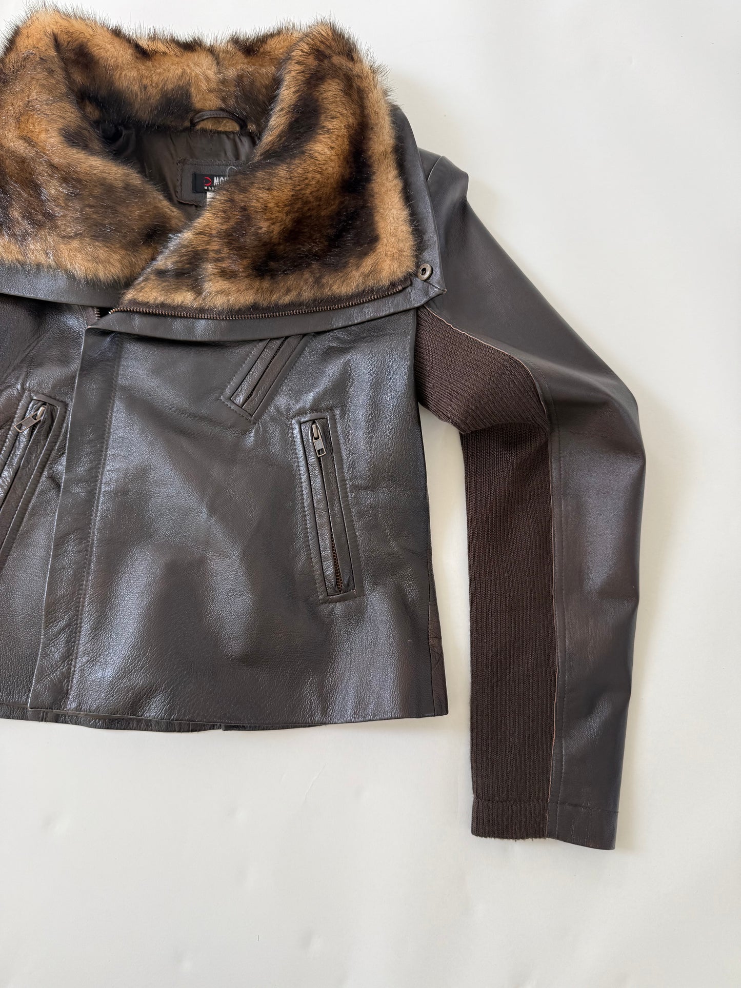 Morgan De Toi Asymmetric Leather Jacket (S)