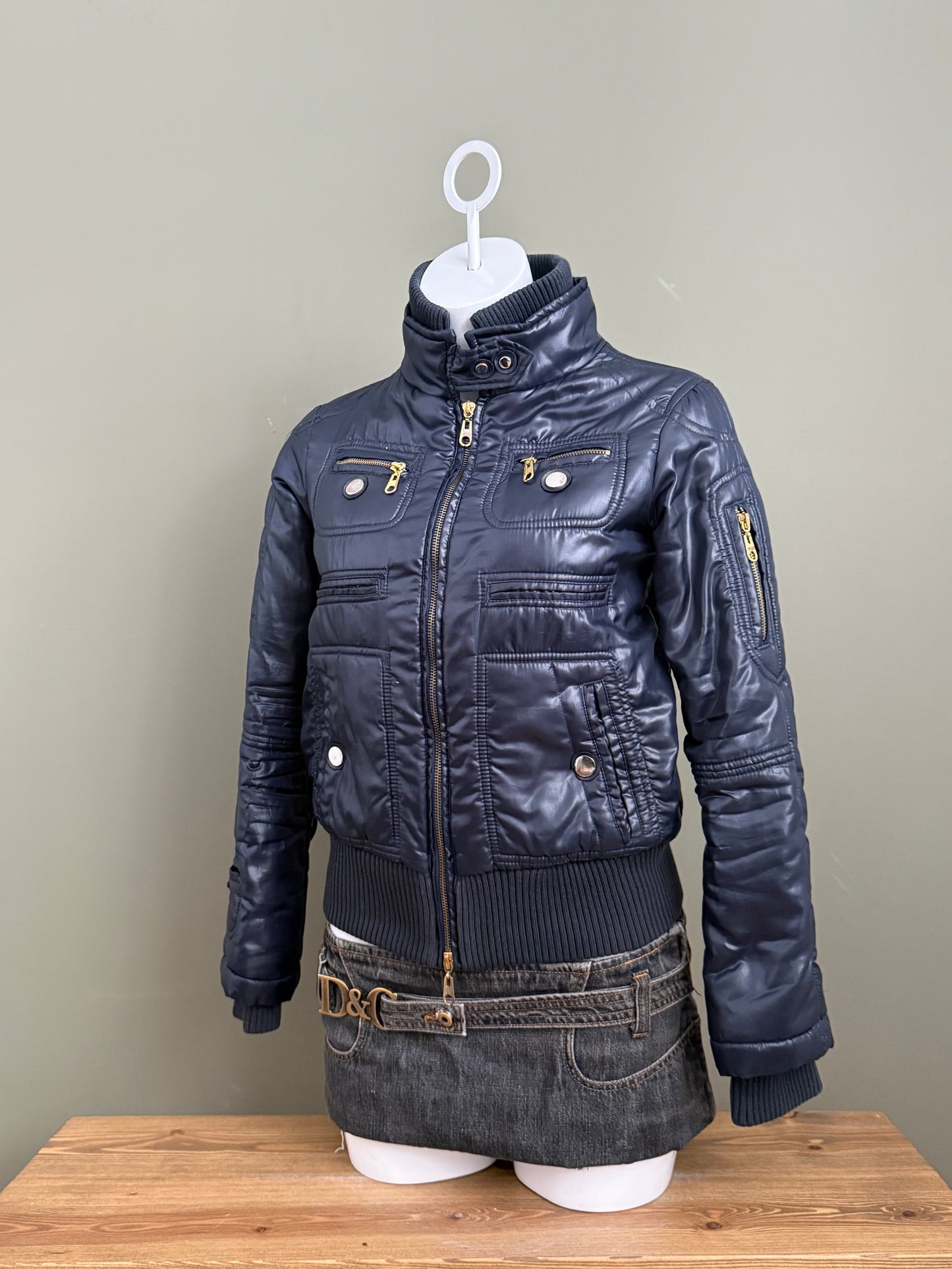 Navy Puffer Jacket (S)