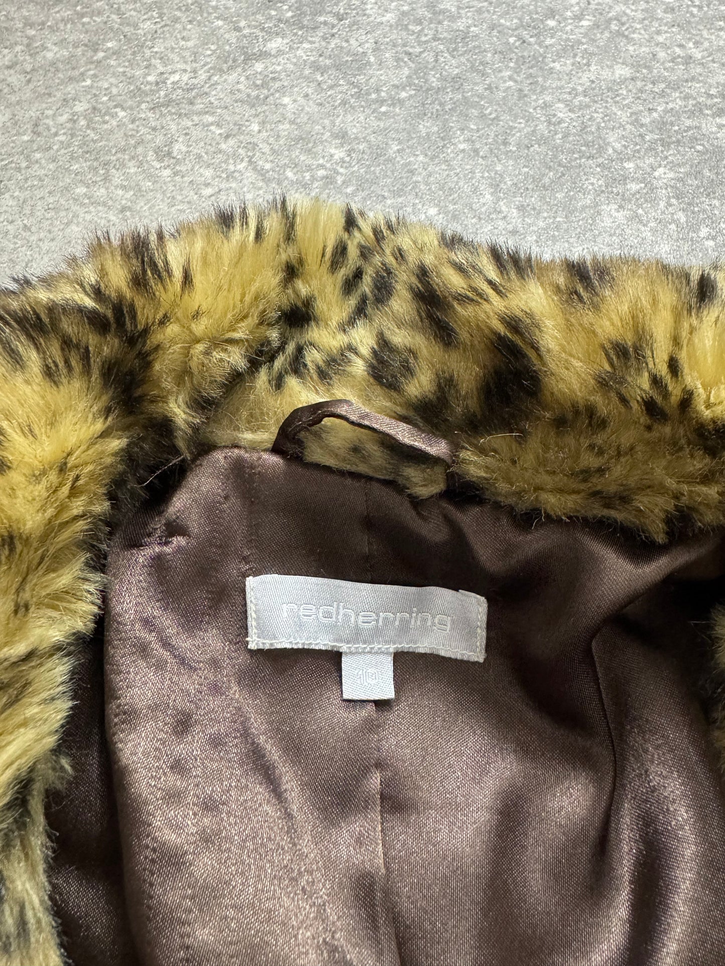 Faux Fur Leopard Jacket (UK10)