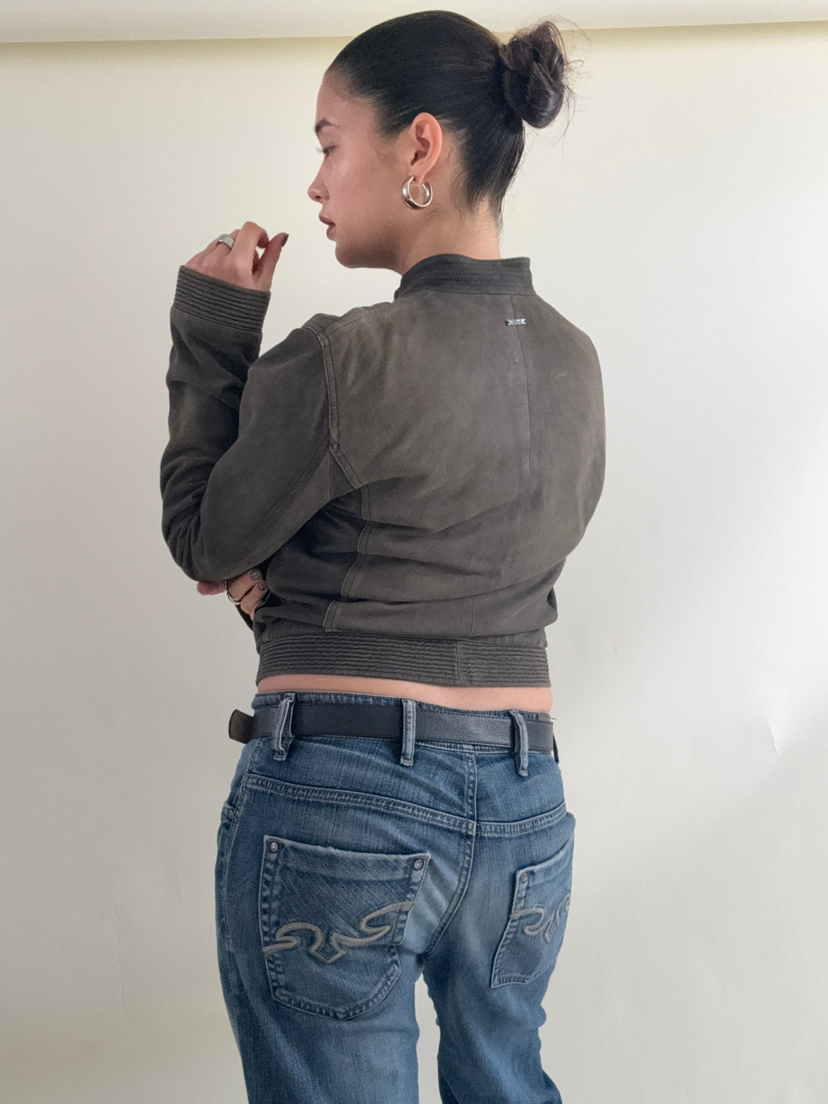 Vintage Diesel Leather Military Jacket (S)
