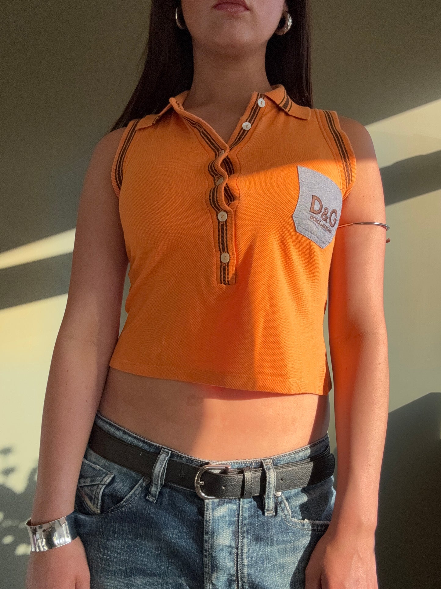 D&G Cropped Polo Shirt (XS)