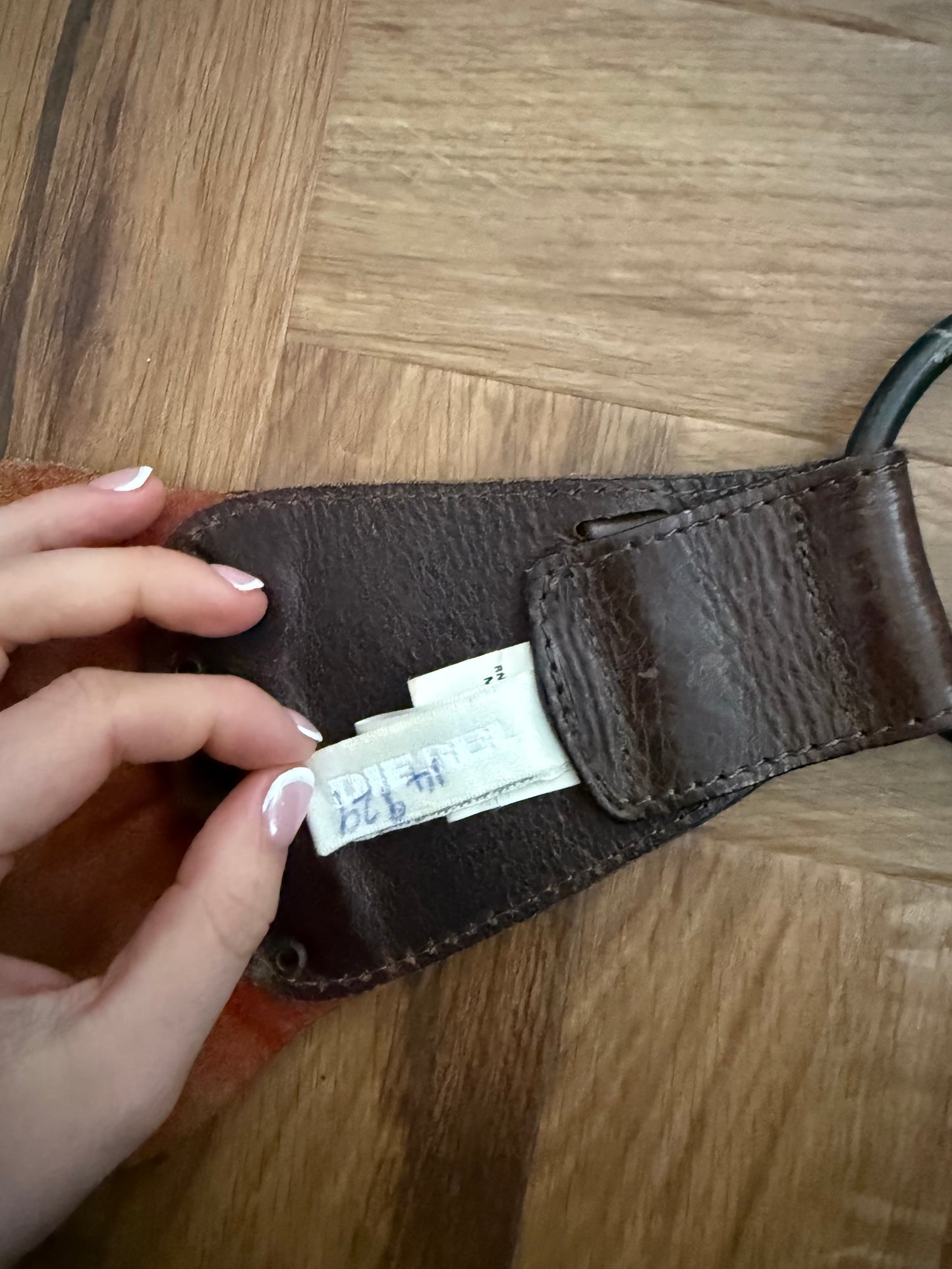 Diesel Thick Red Leather Belt