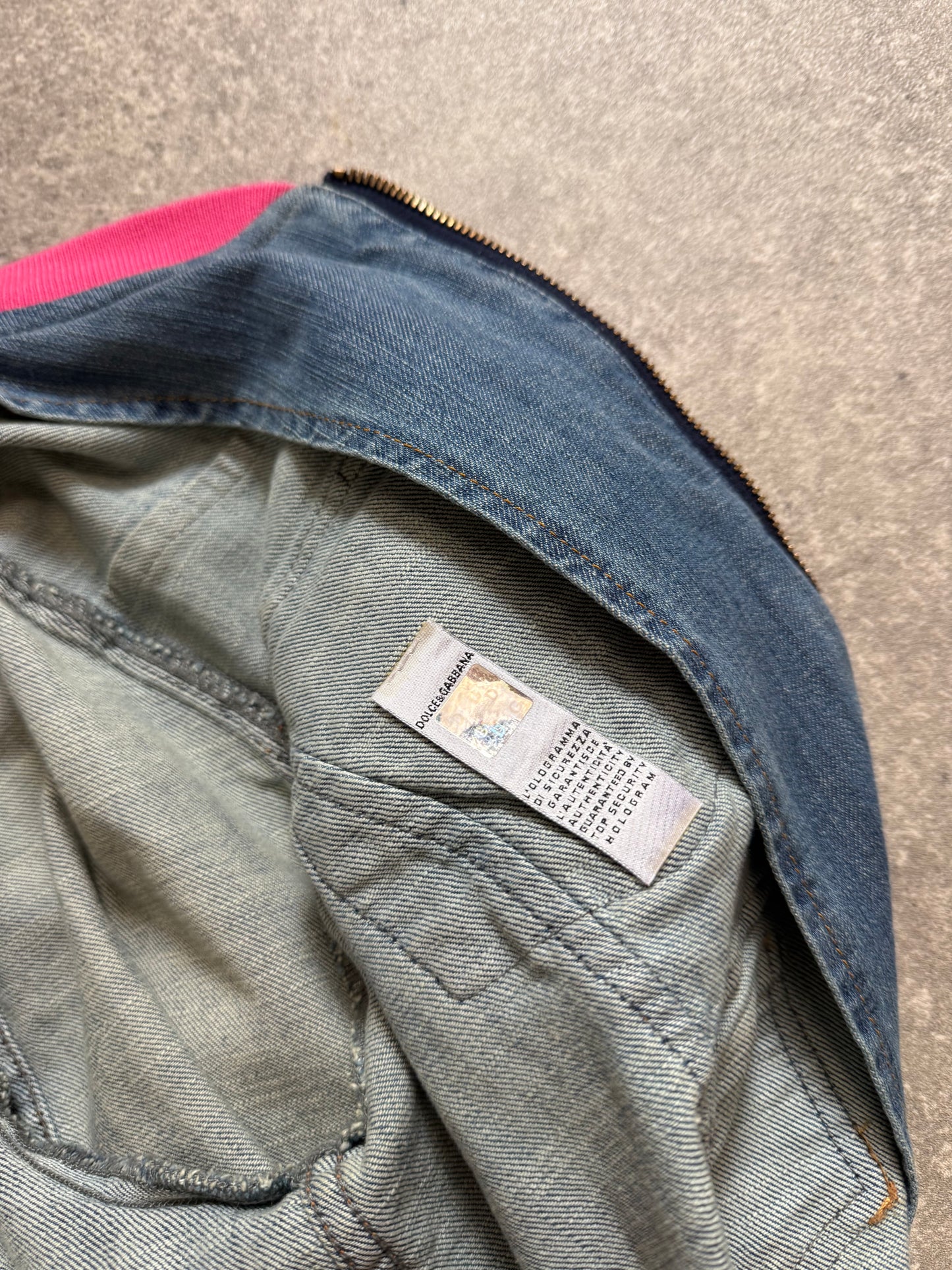 Dolce and Gabbana Denim Bomber Jacket (S)