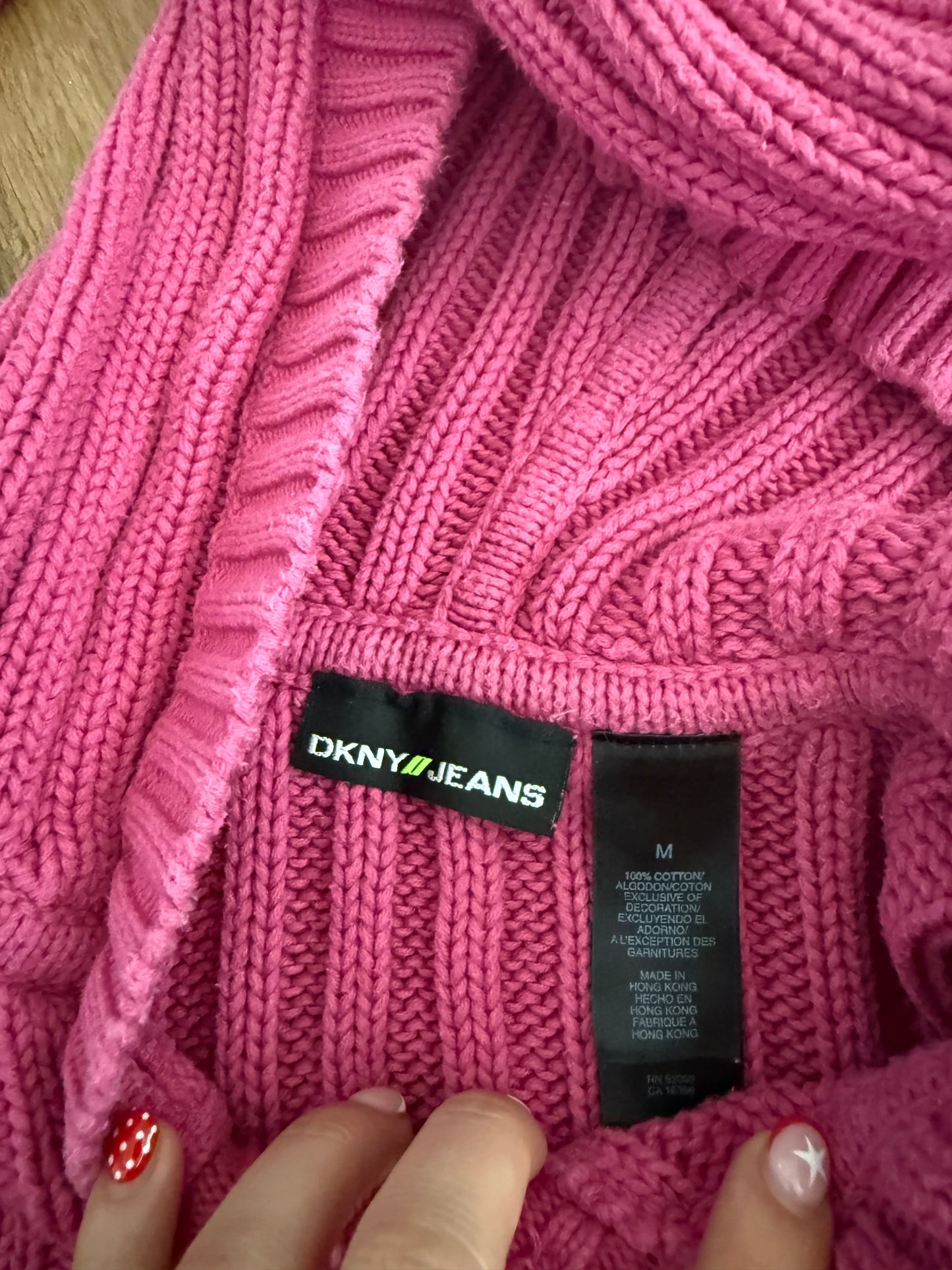 DKNY Pink Knit Jumper (M)