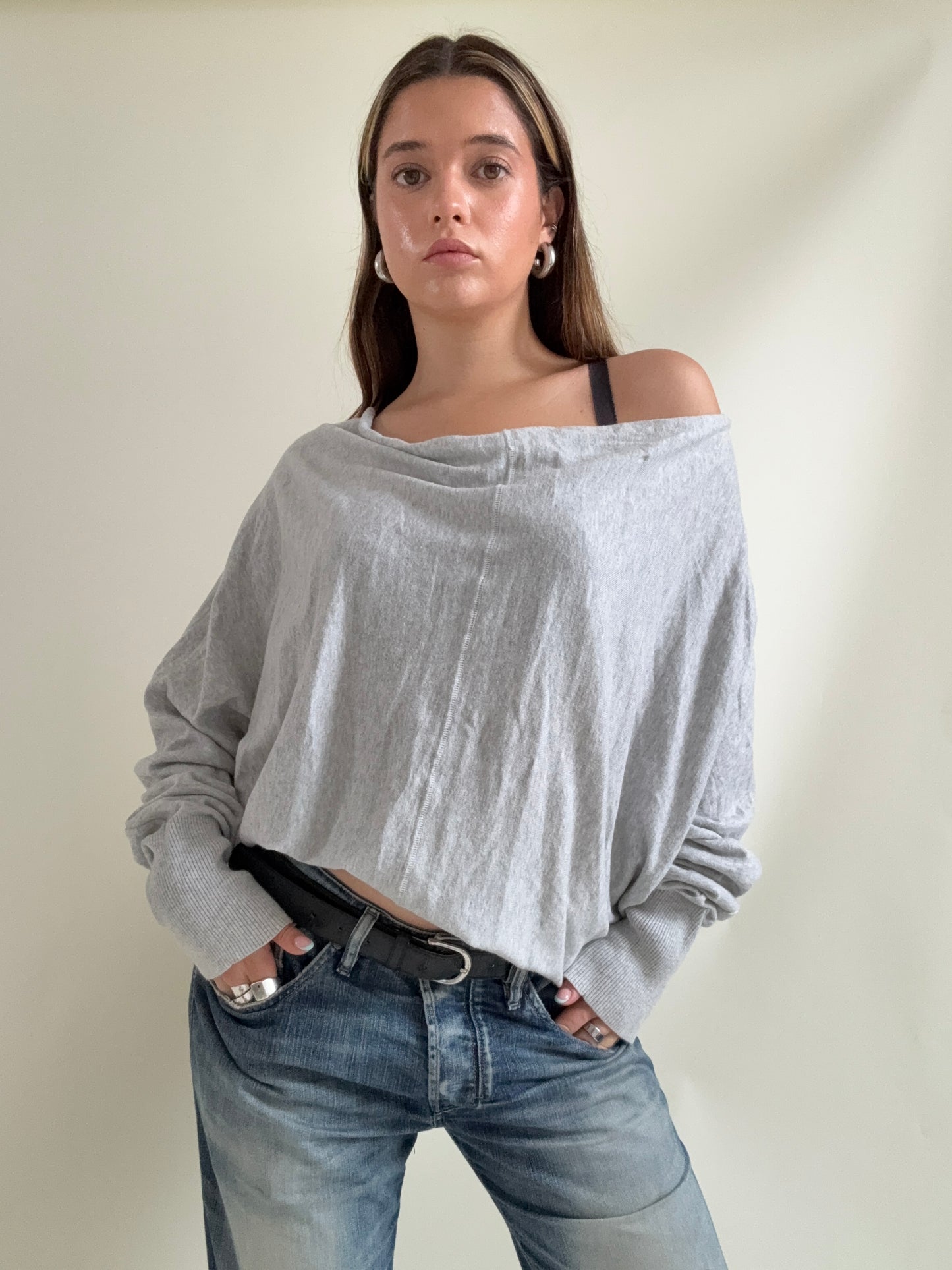 Allsaints Grey Batwing Jumper (UK14)