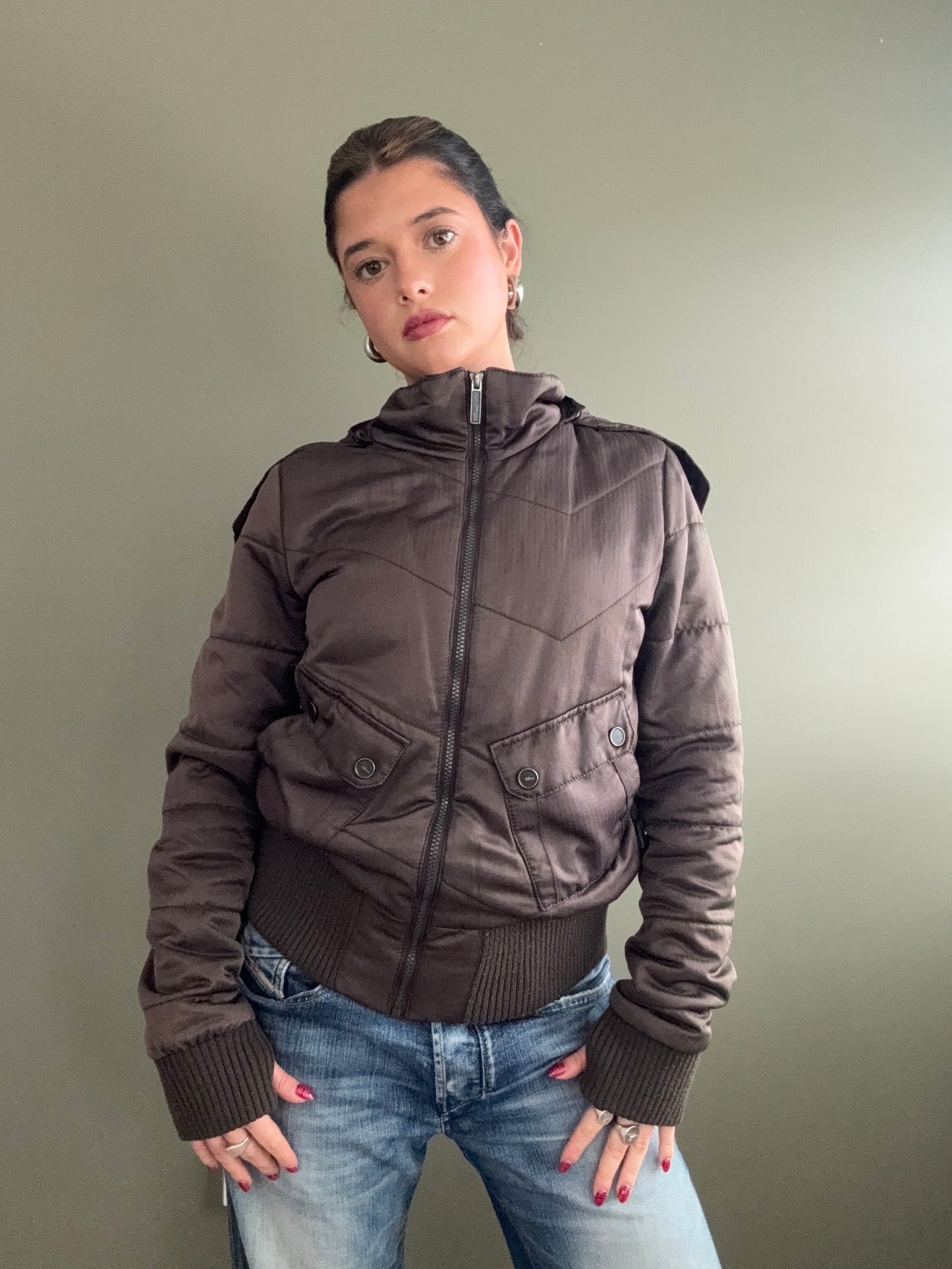 Brown Bomber Jacket (M)