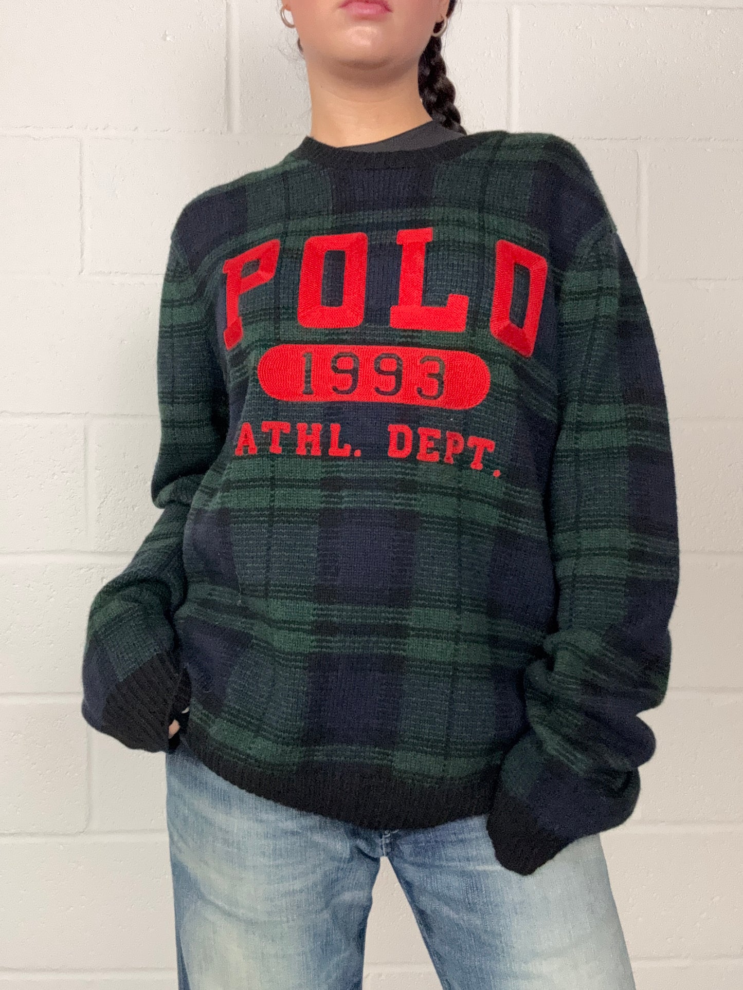 Polo Ralph Lauren Tartan Knit Jumper (M)