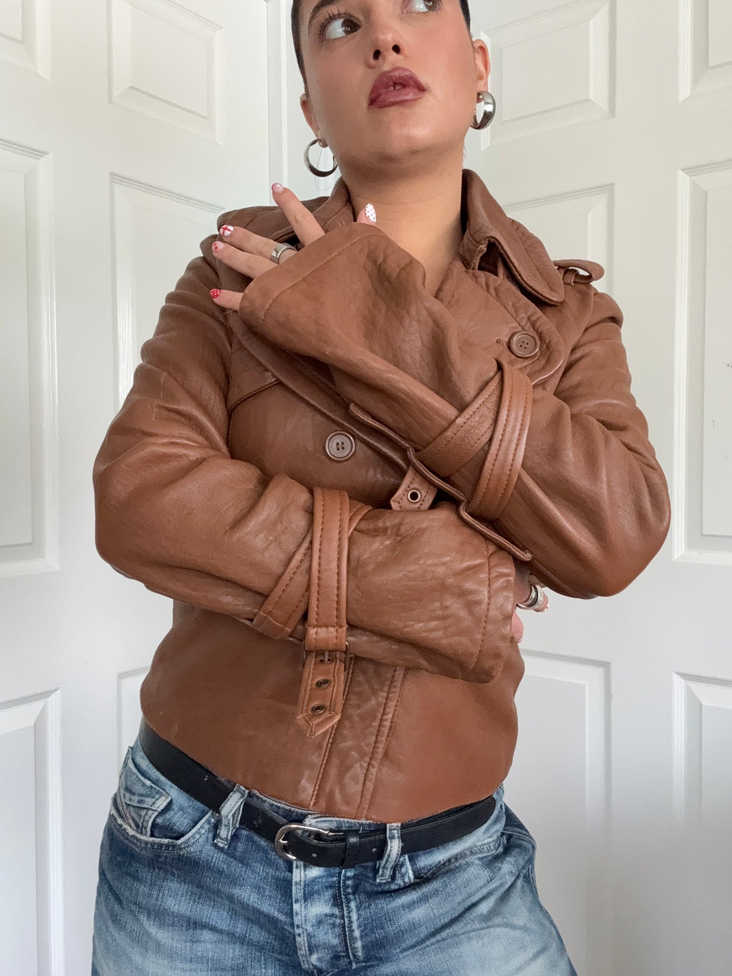 Allsaints Leather 2 in 1 Jacket (UK10)