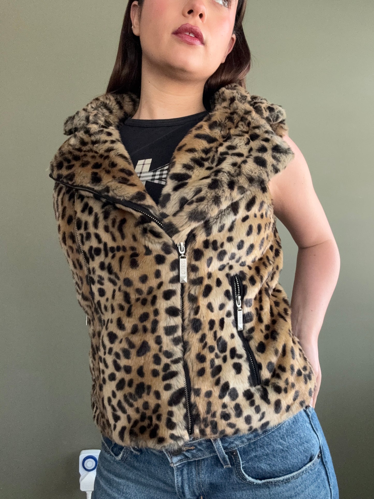 Guess Faux Fur Gilet (XL)