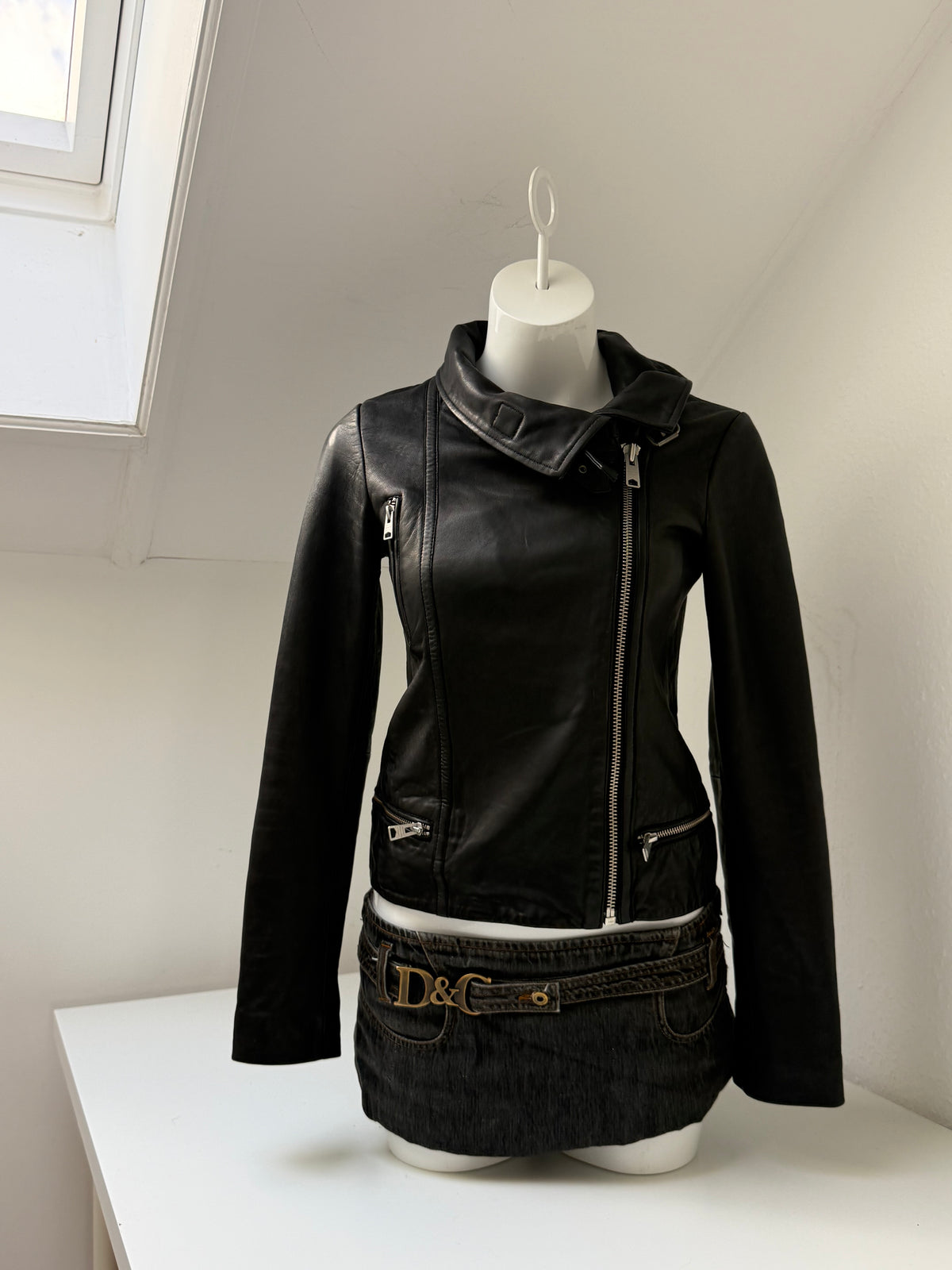 Allsaints Leather Buckle Jacket (UK8)