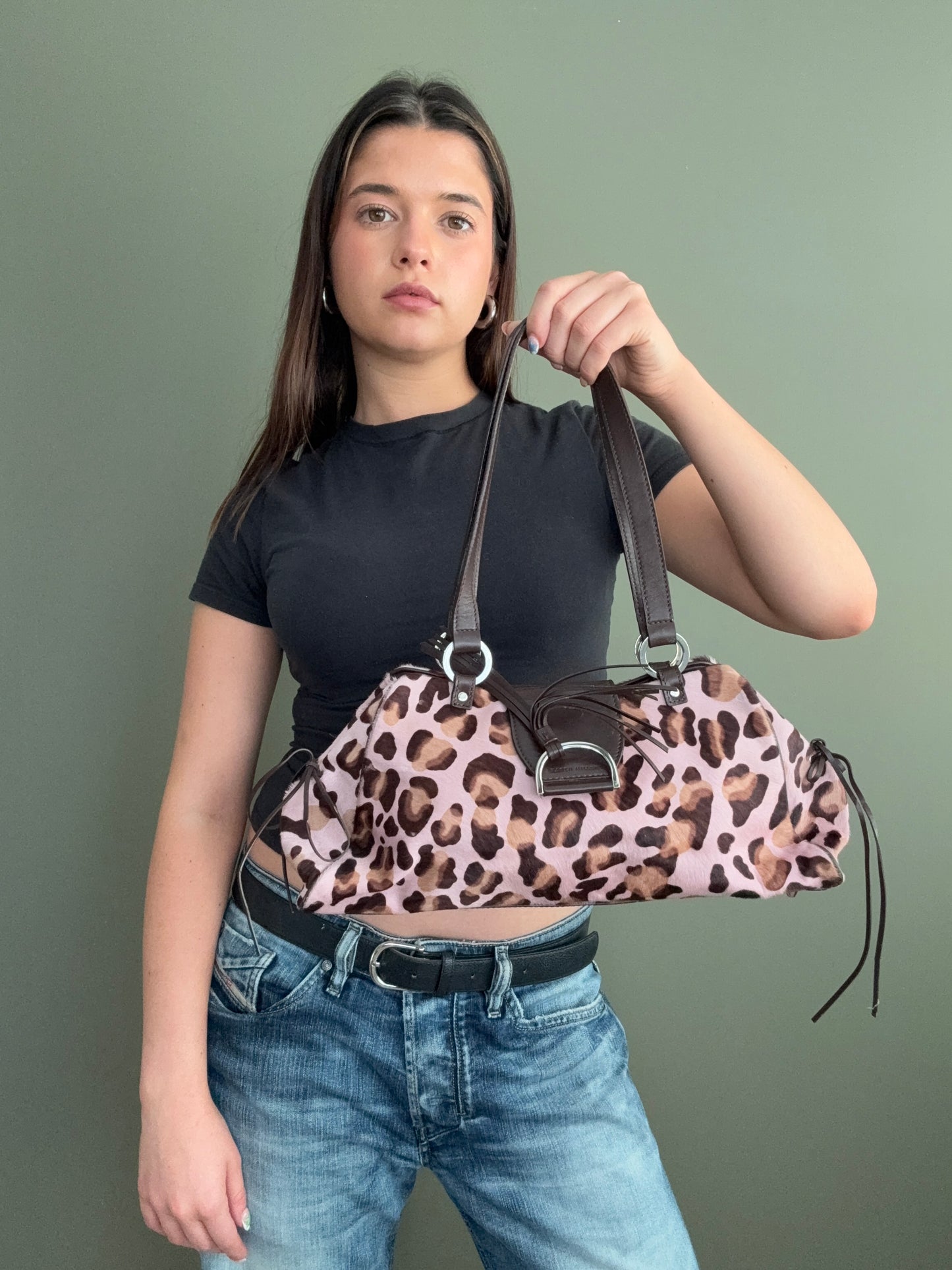 Karen Millen Leopard Shoulder Bag