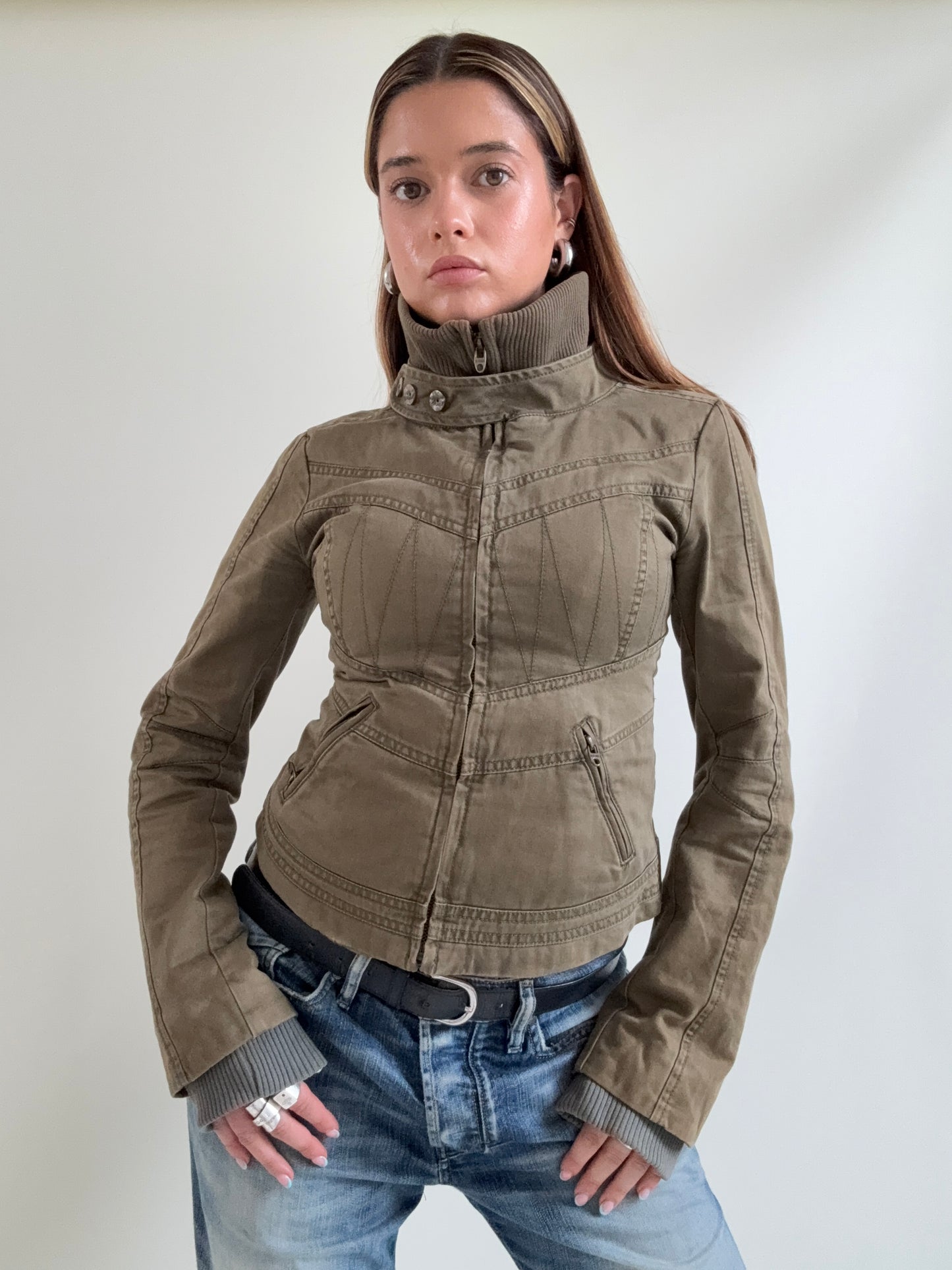 Diesel Fitted Funnel Neck Jacket (XS)