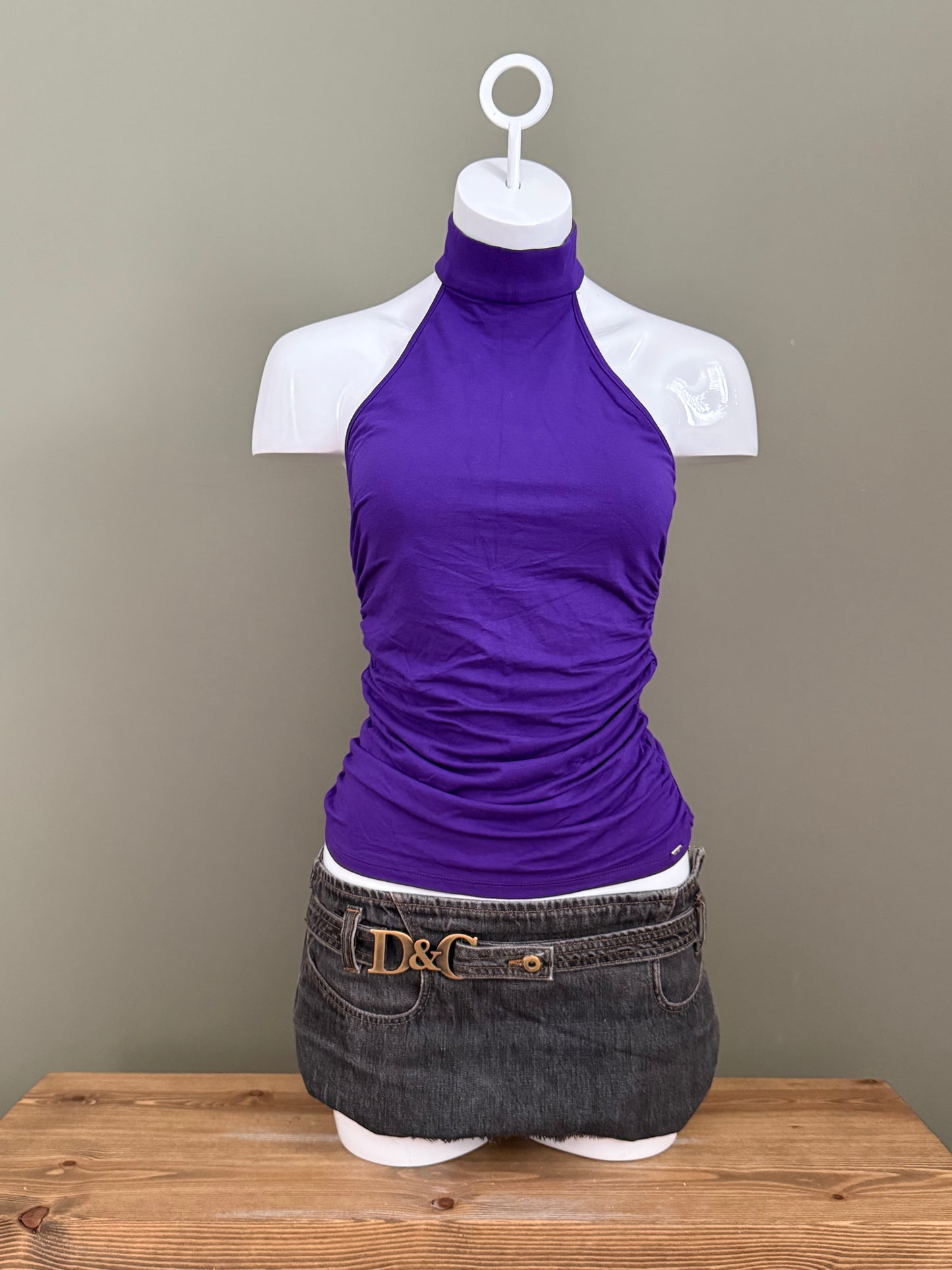 Morgan De Toi Purple Halterneck Top (S)