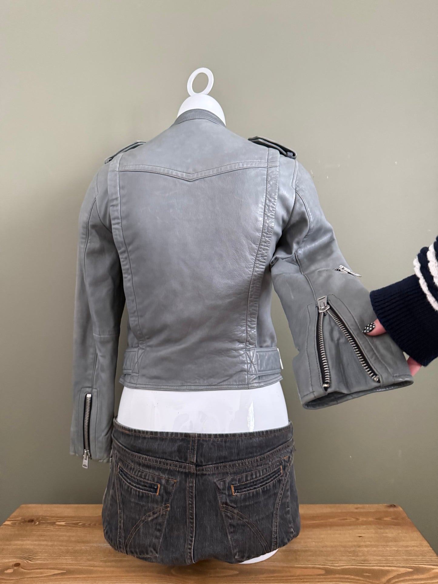 Allsaints Leather Biker Jacket (UK6)