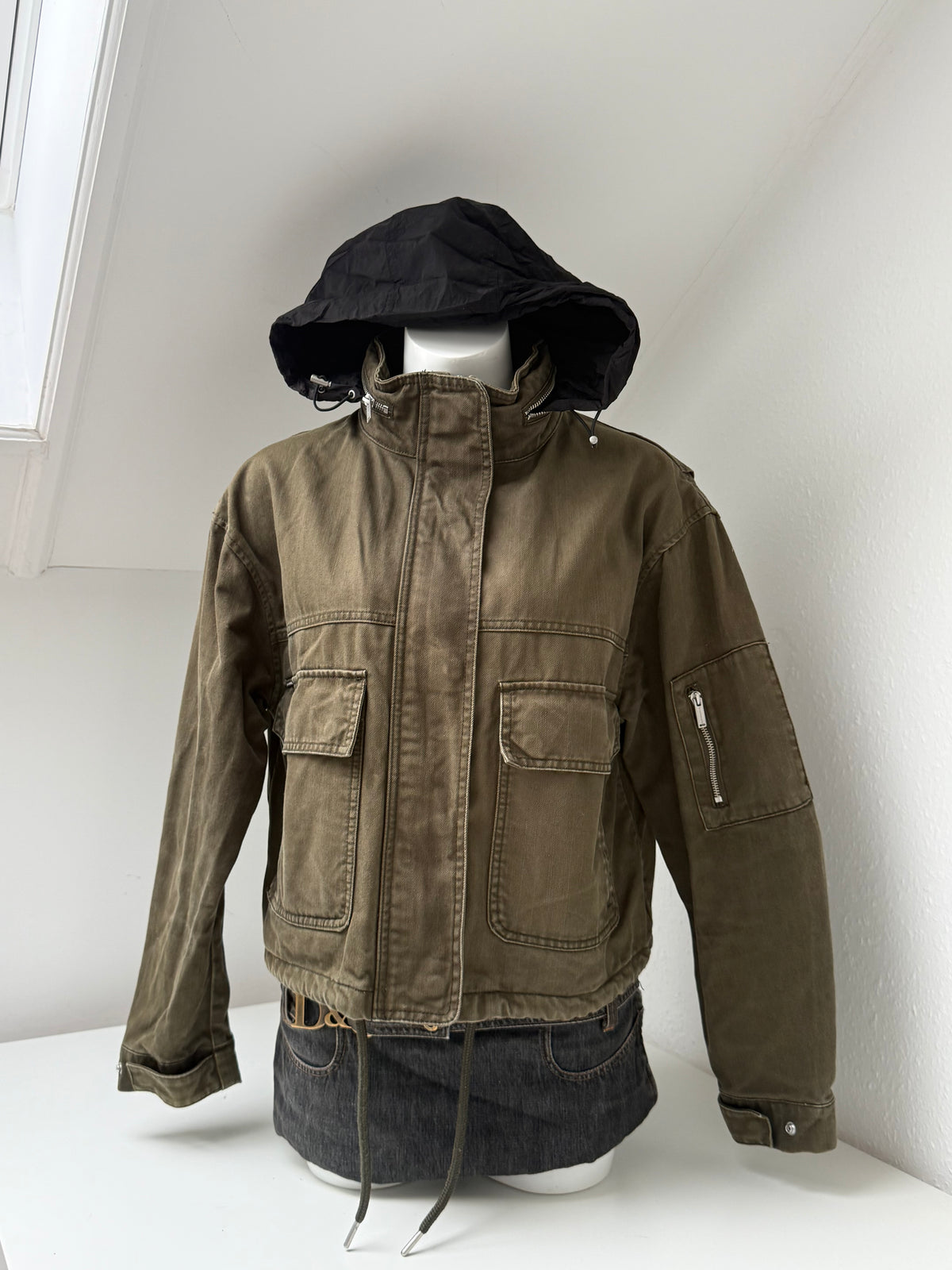 Superdry Khaki Cargo Jacket (UK10)