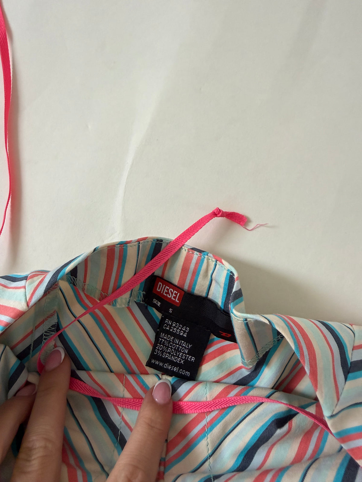 Diesel Striped Halterneck Top (S)
