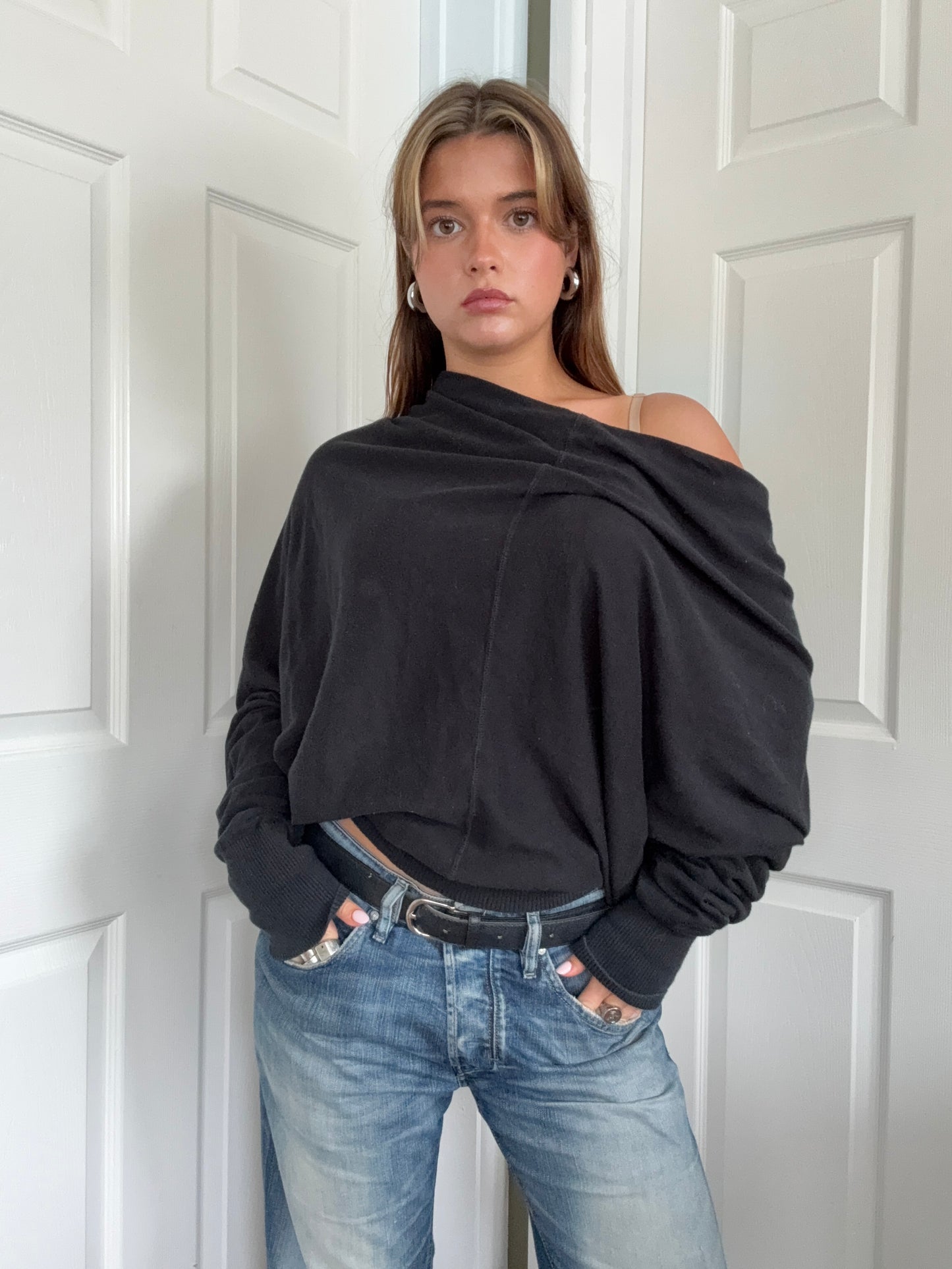 Allsaints Batwing Popper Jumper (UK12)