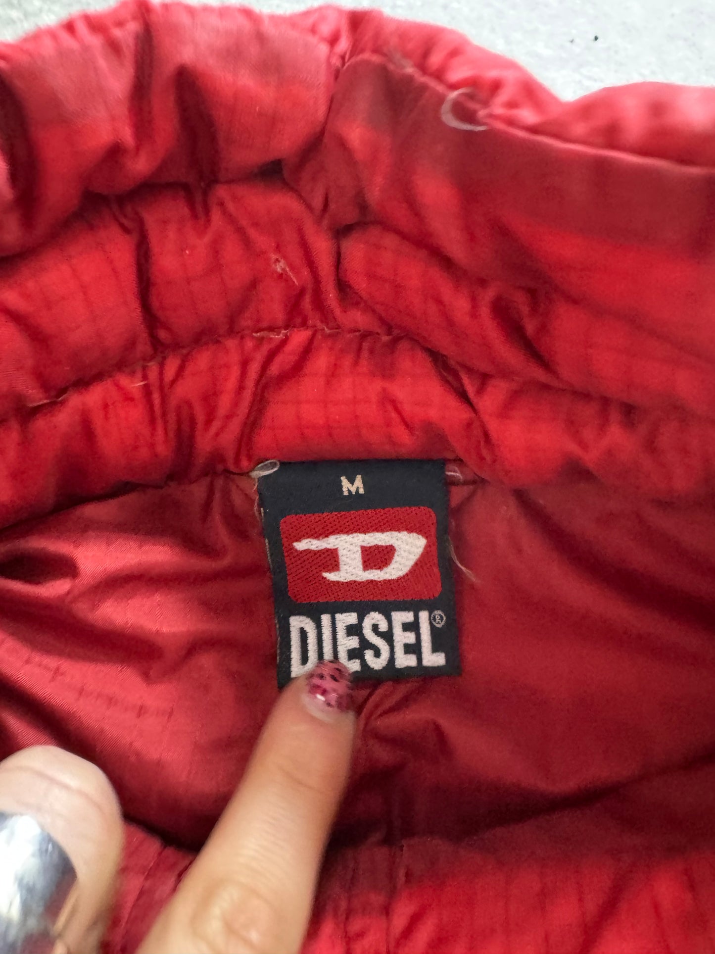 Diesel Red Puffer Jacket (M)