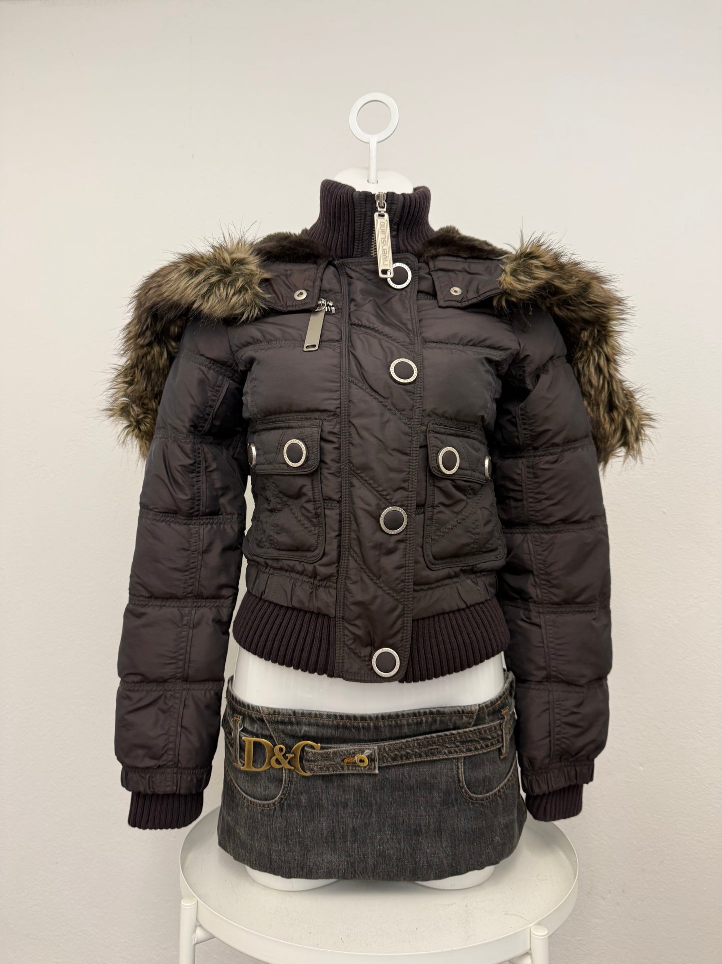 Brown Puffer Jacket (UK6)