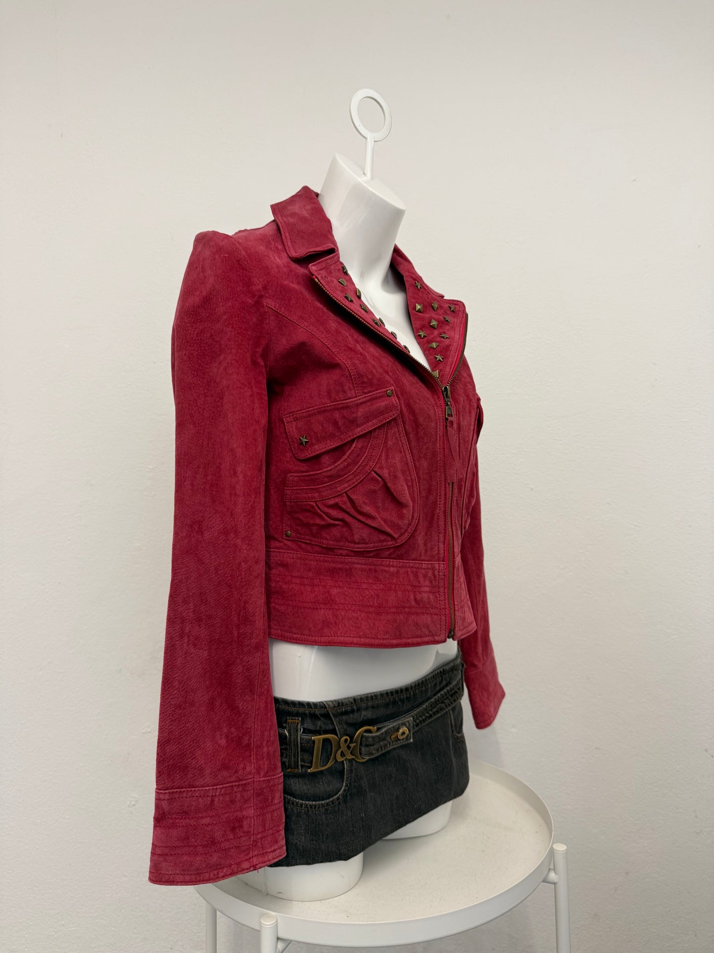 Red Suede Jacket (UK12)