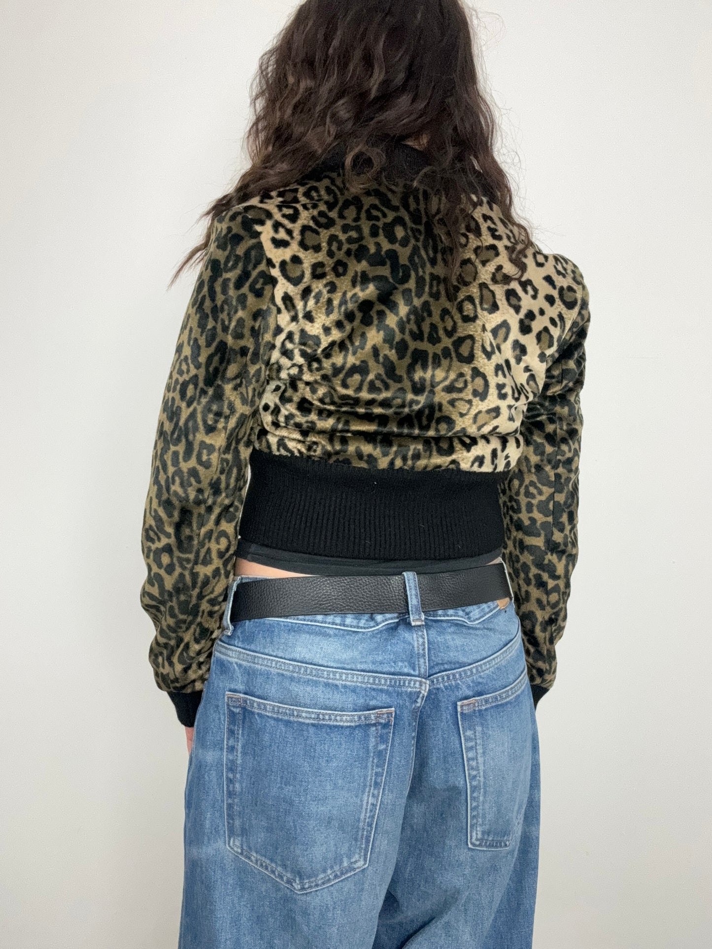 Leopard Print Bomber Jacket