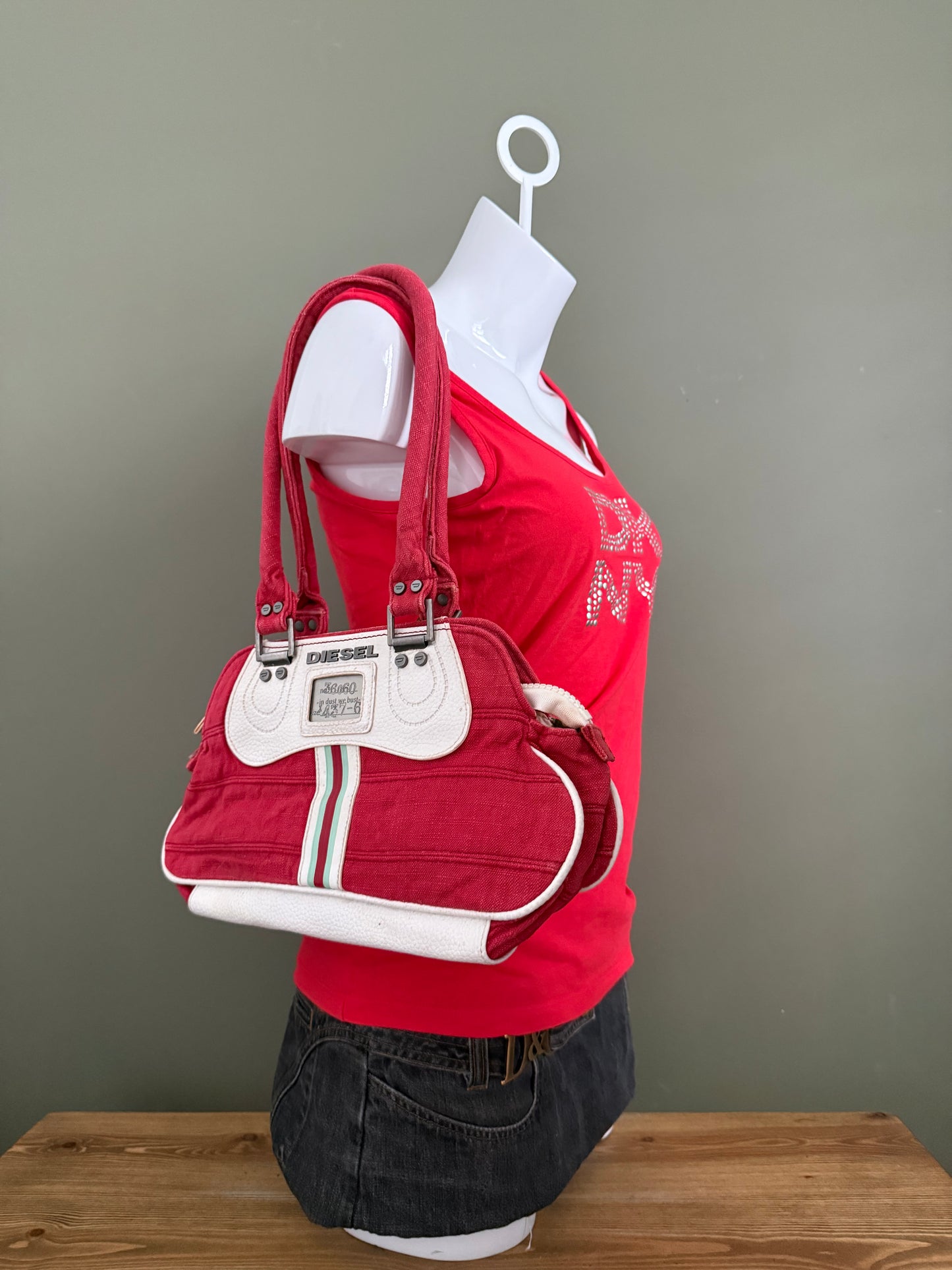 Diesel Red Shoulder Bag