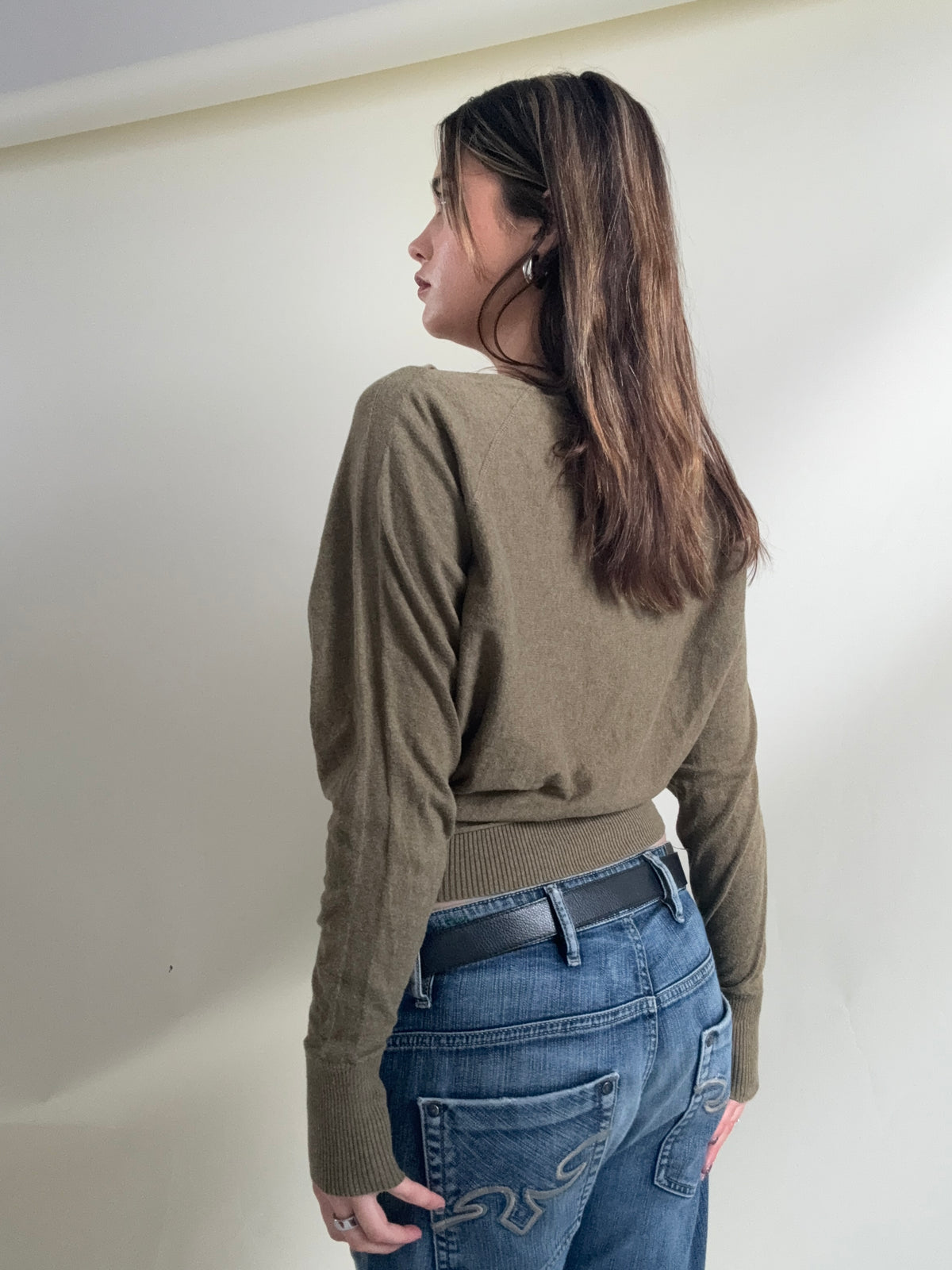 Allsaints Khaki Knit Jumper (S)
