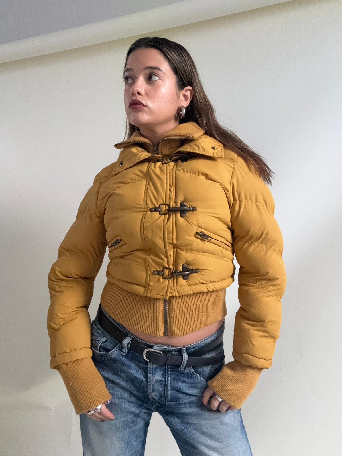 Y2K Fireman Clasp Puffer Jacket (UK10)
