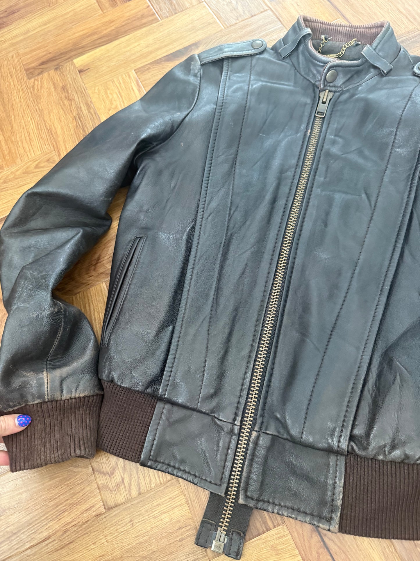 Allsaints Leather Jacket (UK8)