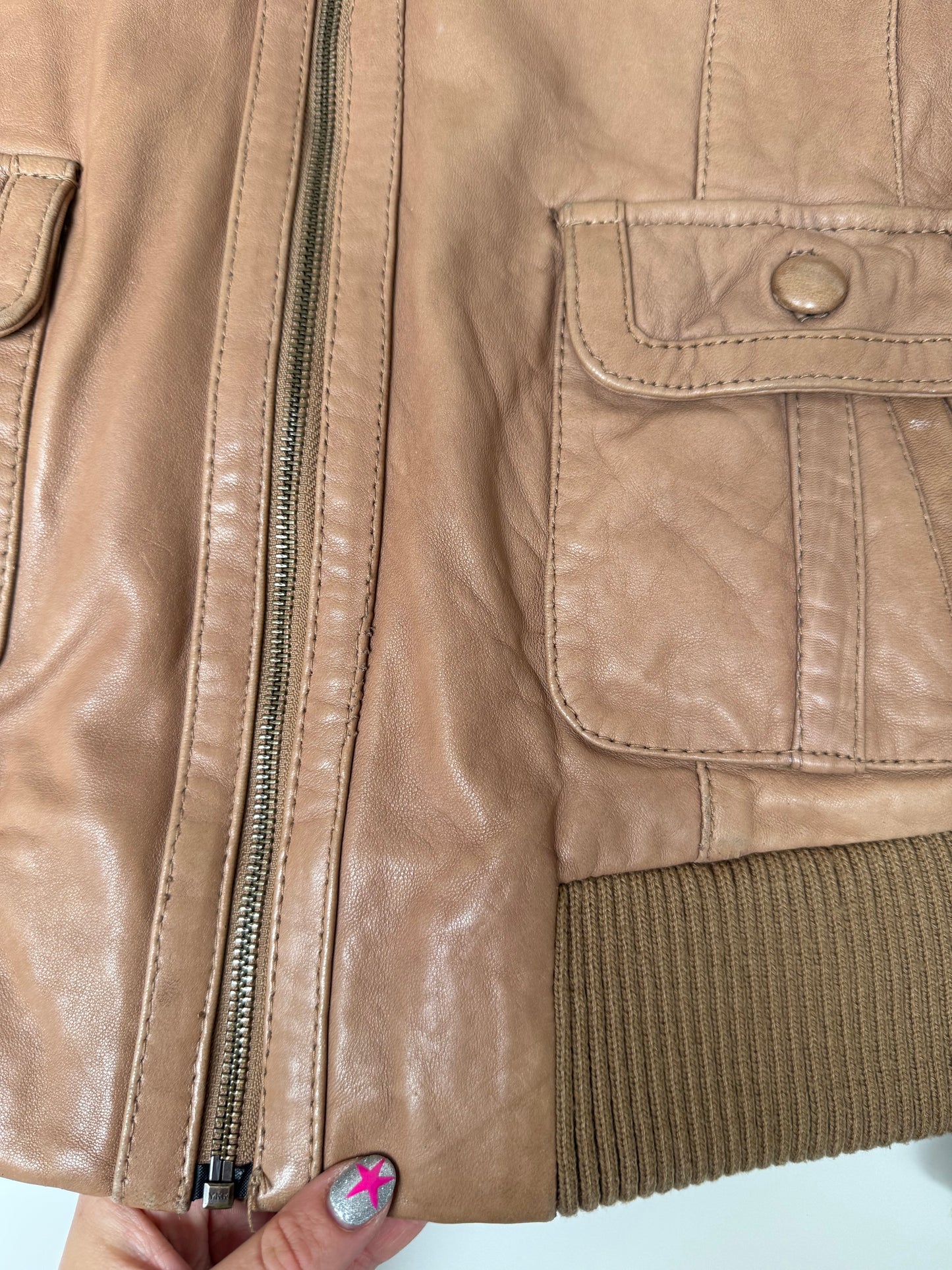 Oasis Leather Jacket (UK16)