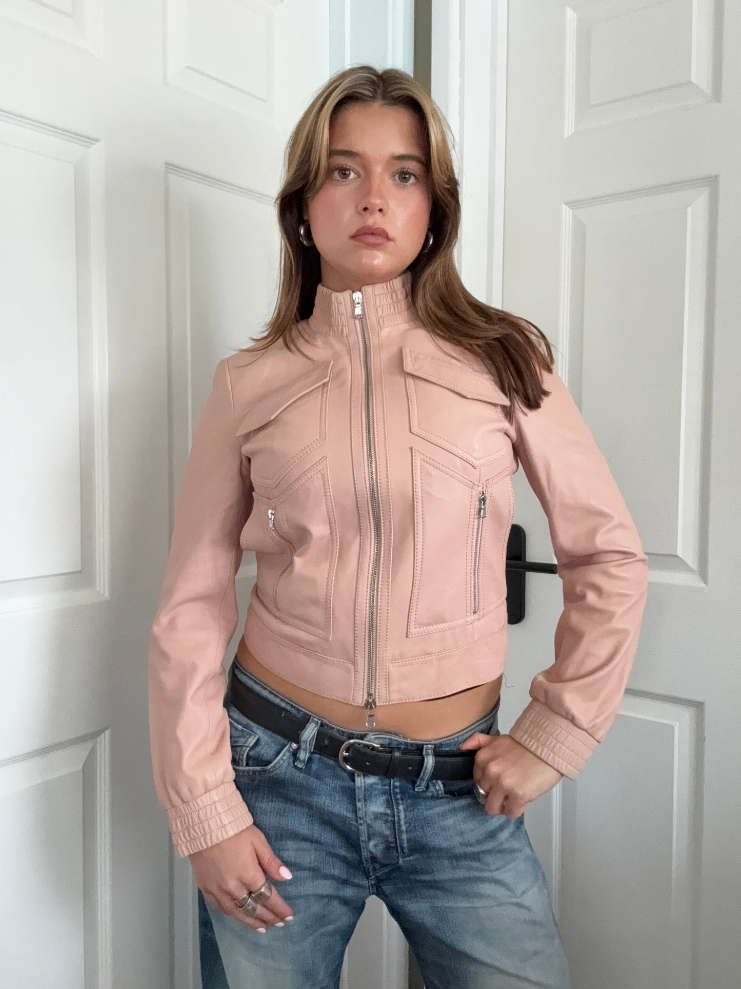 DKNY Leather Jacket (S)