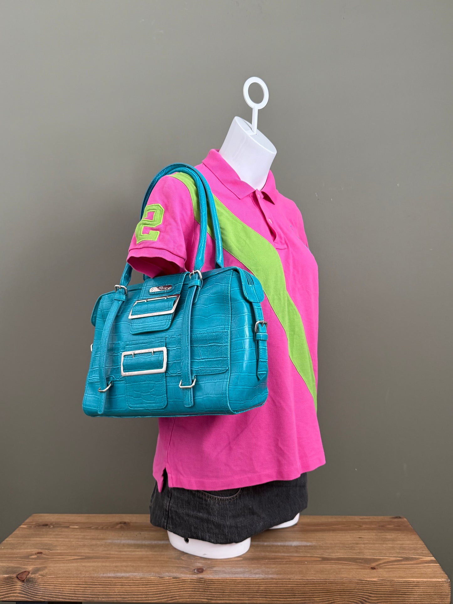Jane Norman Turquoise Shoulder Bag