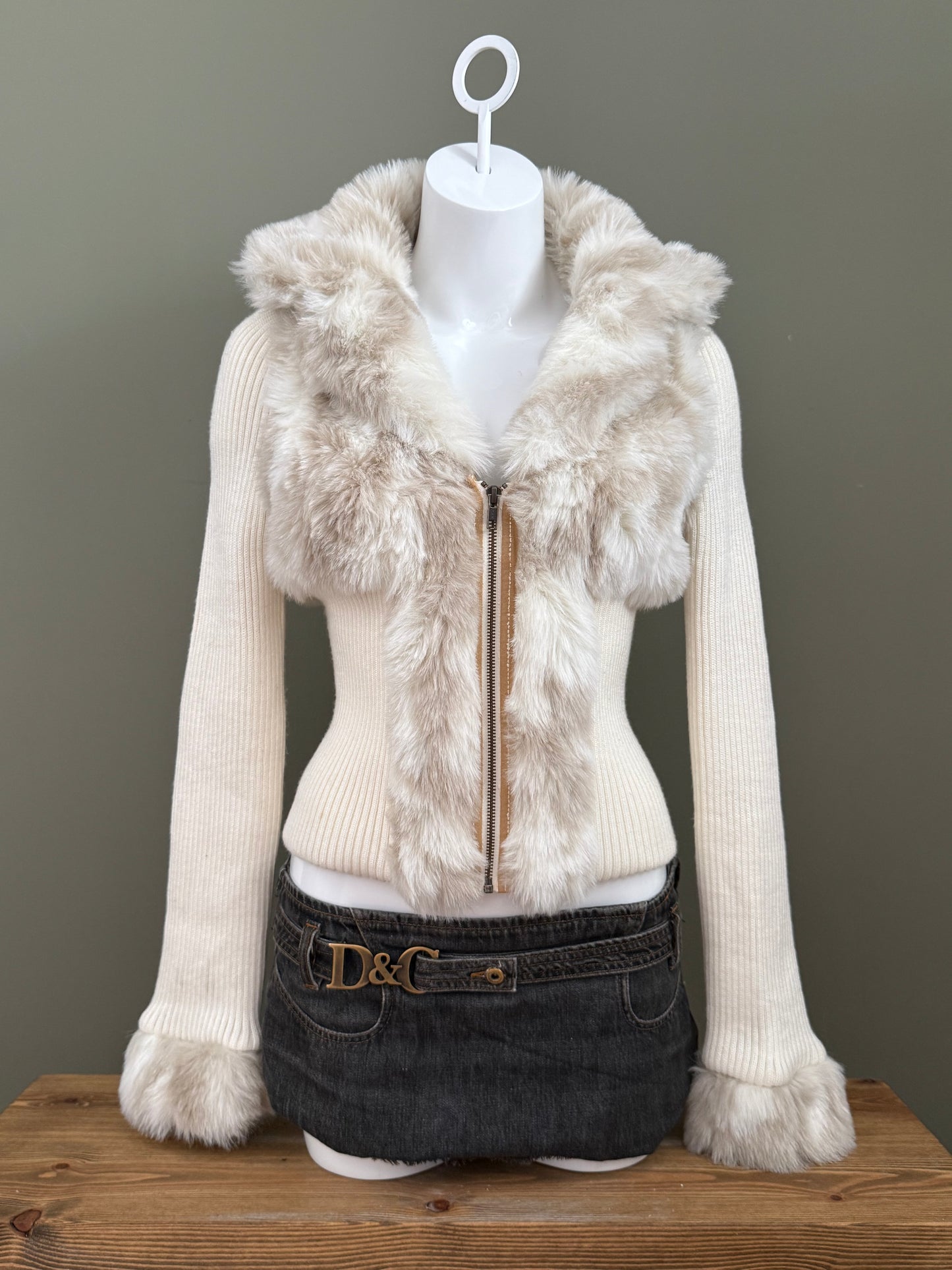 Jane Norman Faux Fur Fitted Jacket (UK12)