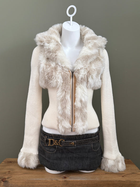Jane Norman Faux Fur Fitted Jacket (UK12)