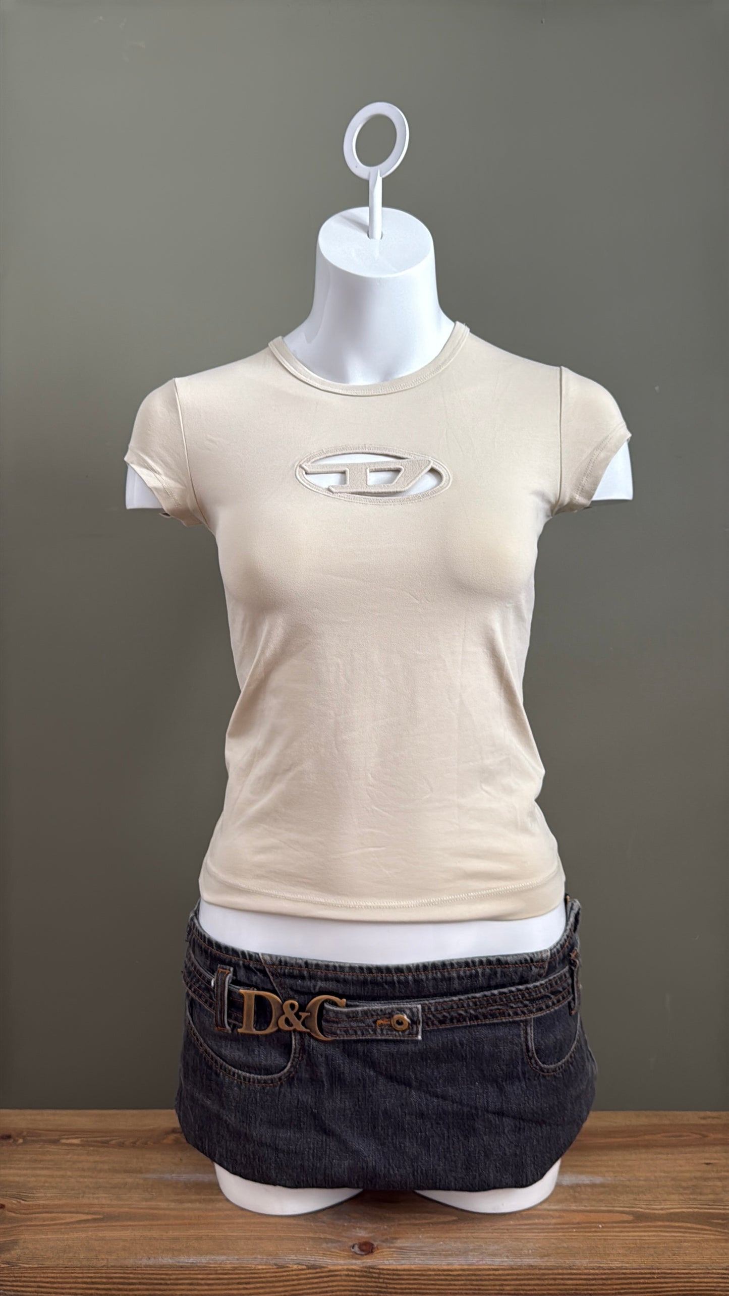 Diesel Cut Out Baby Tee (S)
