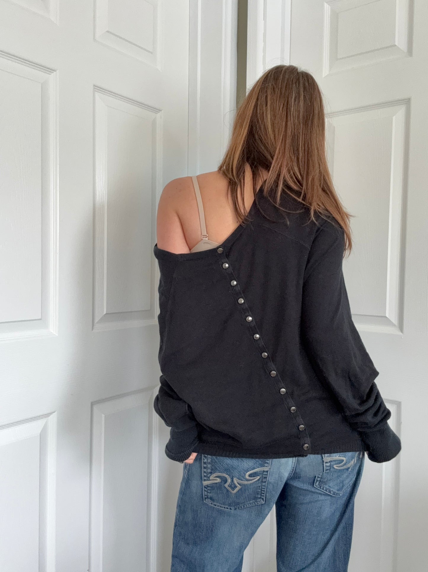 Allsaints Batwing Popper Jumper (UK12)